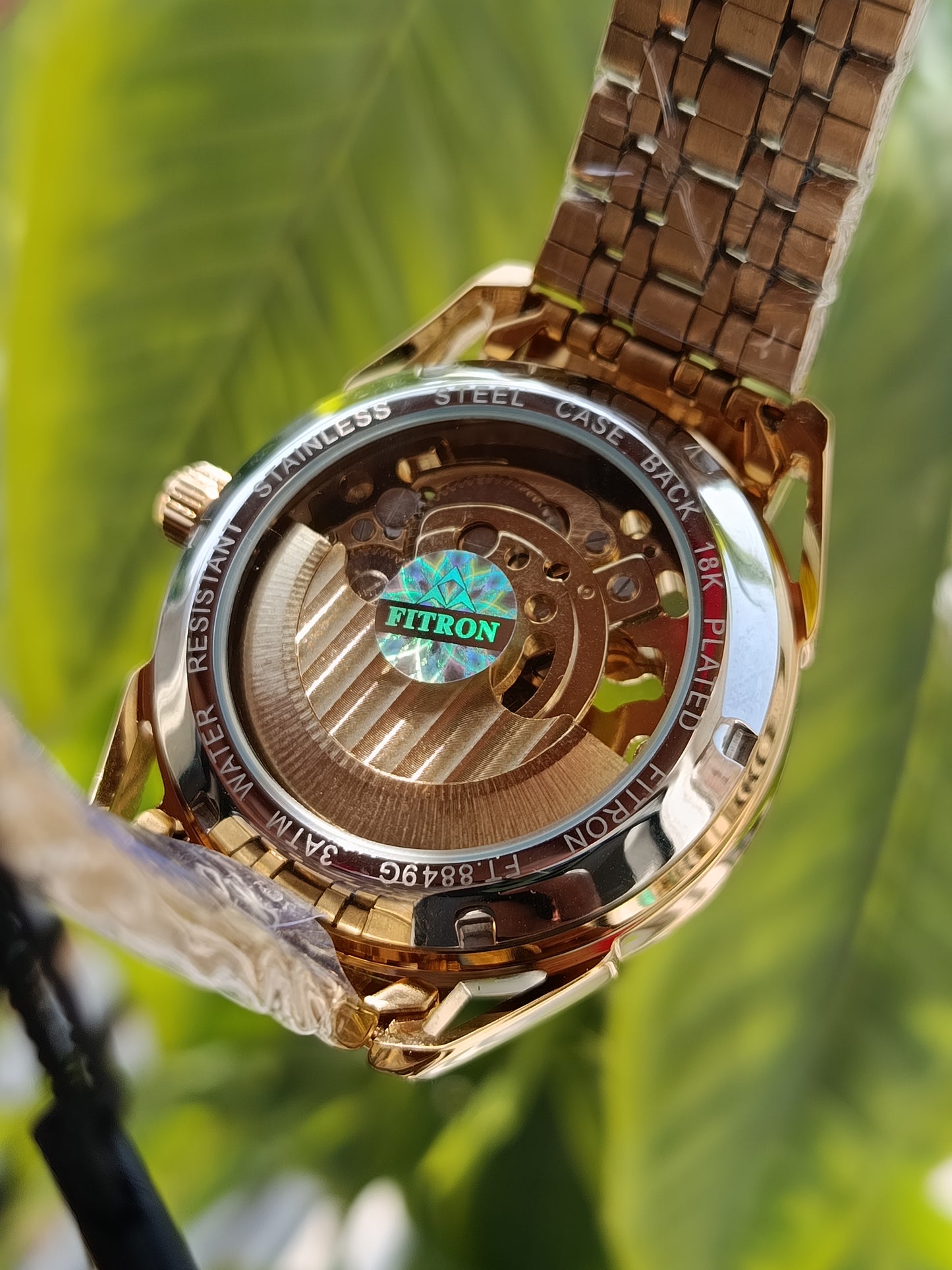 Fitron Gold Colour Moonphase Men's Watch FT8849G