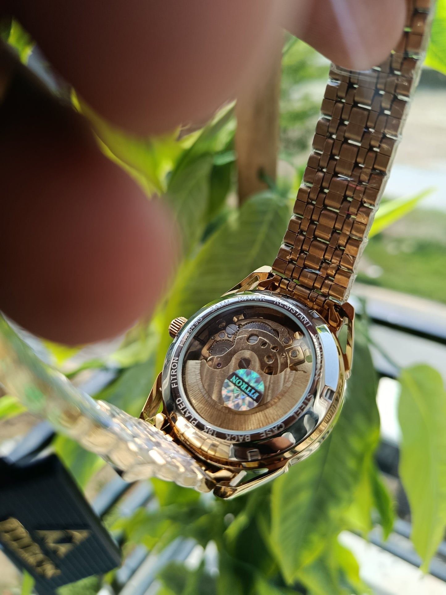 Fitron Men's Full Gold Colour Moonphase Watch