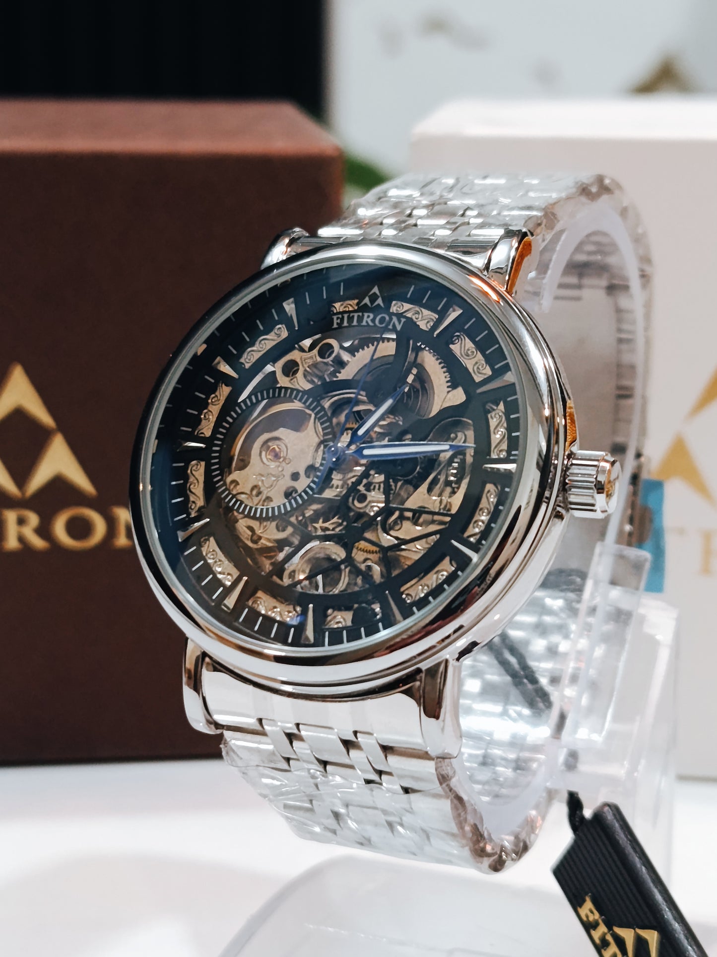 Fitron FT.8085G mens black Dial Automatic Watch