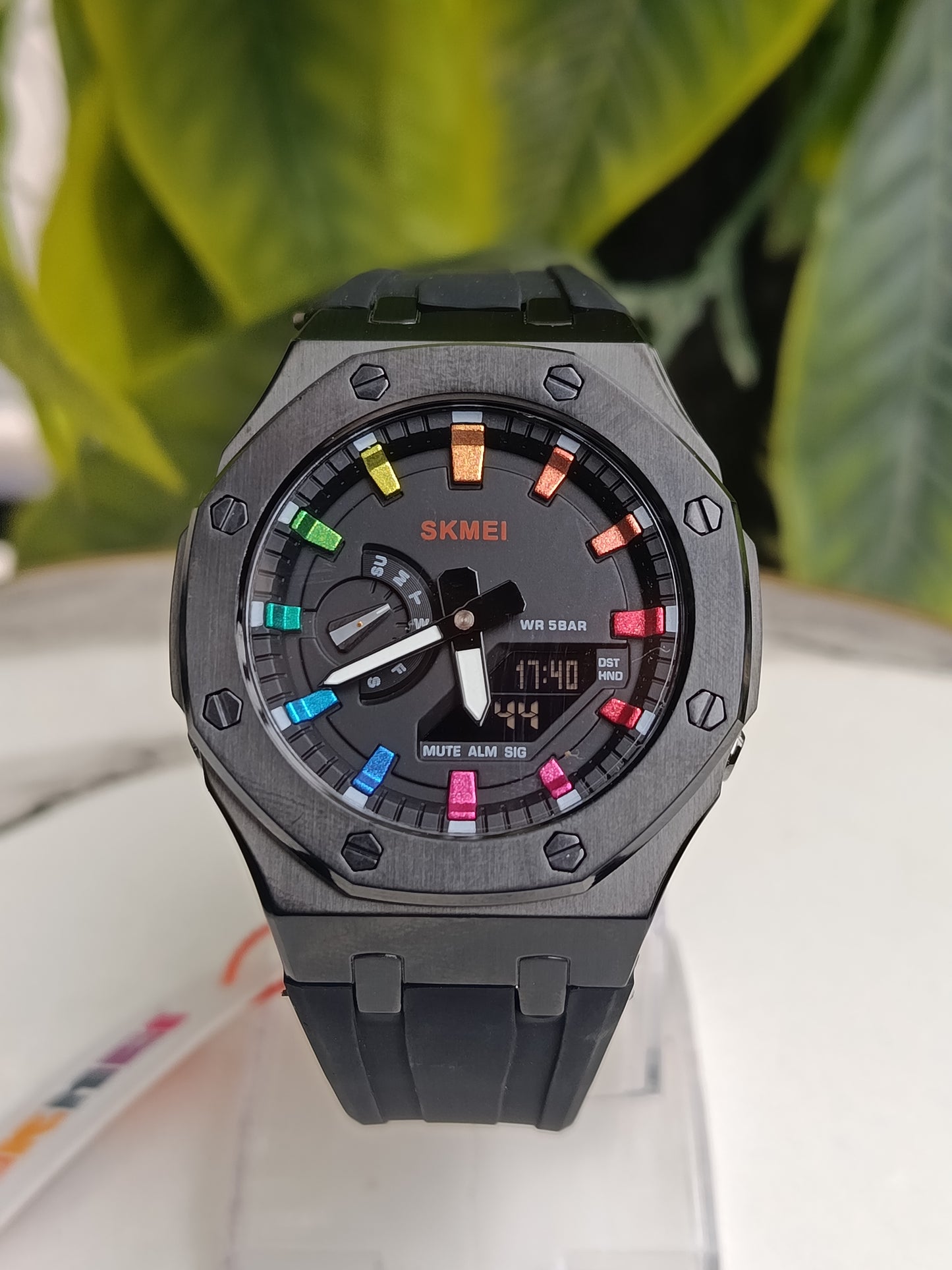 Skmei 2243 Men's World Dial Watch Black Led