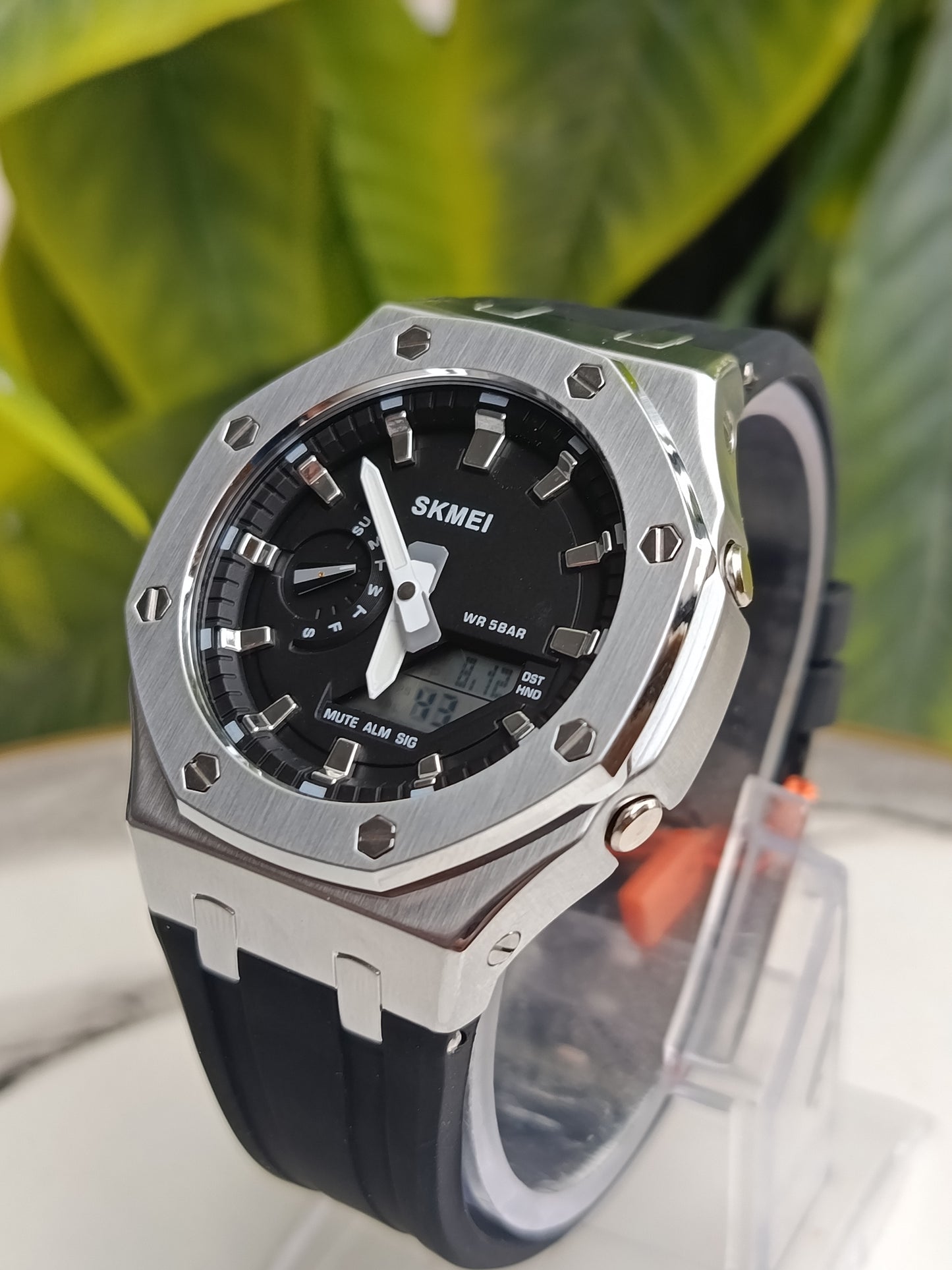 Skmei 2243 Digital World Time Watch – 50 Timezones – Black Sports Wristwatch for Men