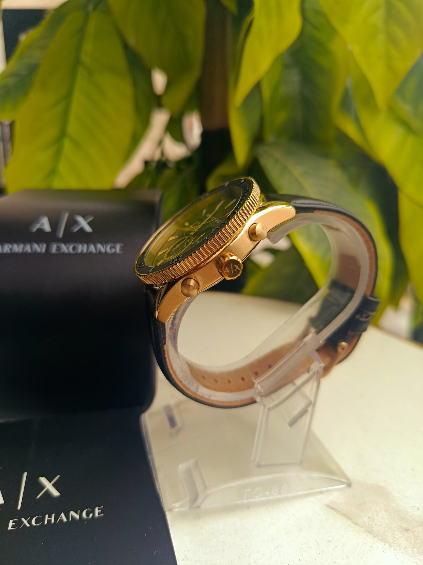 Armani Exchange AX1818 Chronograph Black Leather Men’s Watch