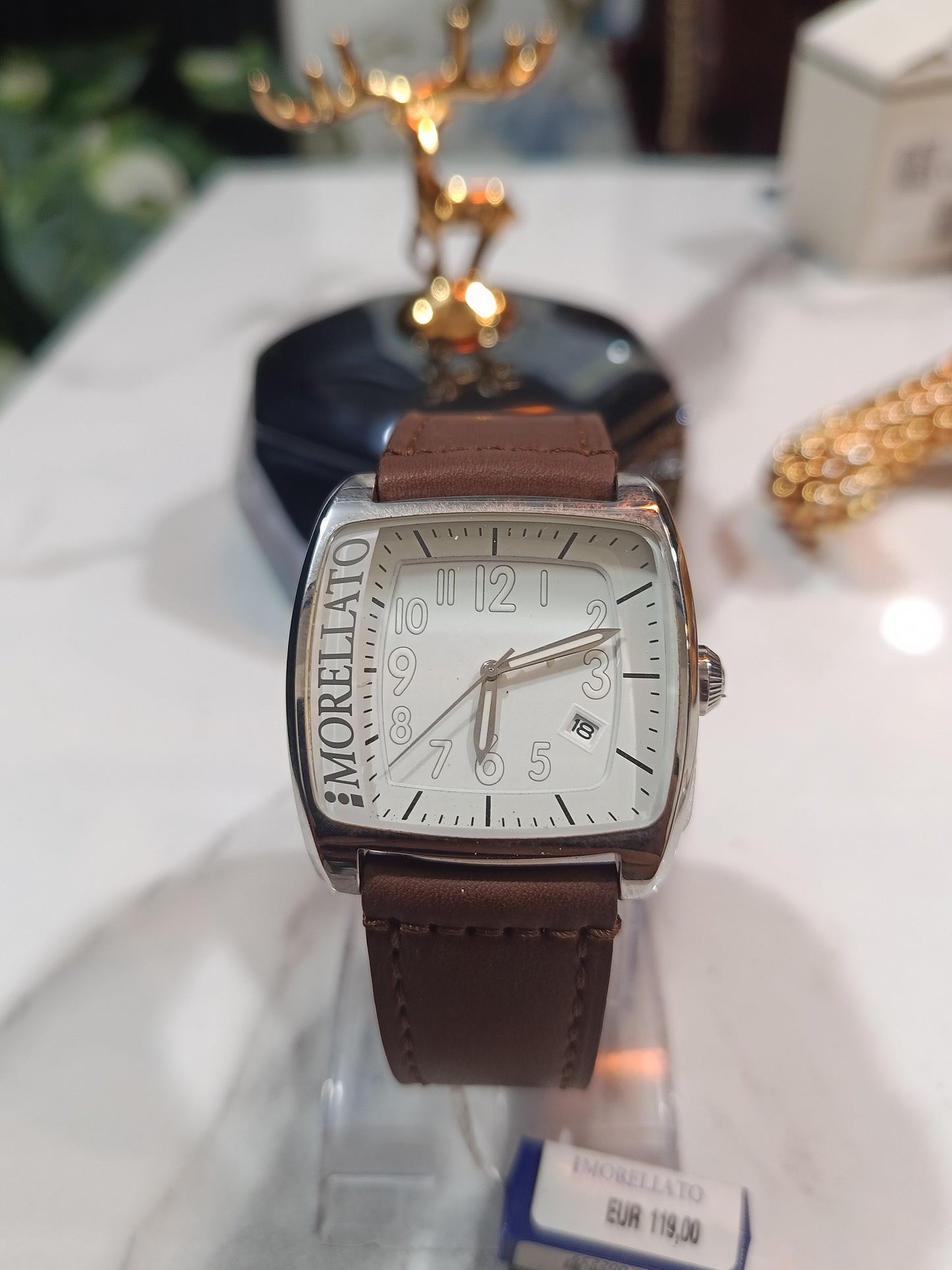 Morellato Men's Brown Leather Strap Watch