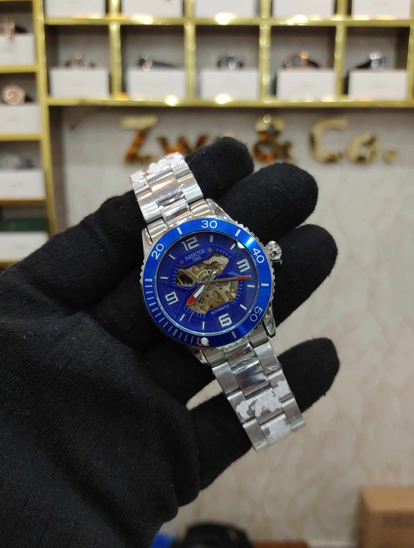 Nibosi Automatic Skeleton Watch For Men