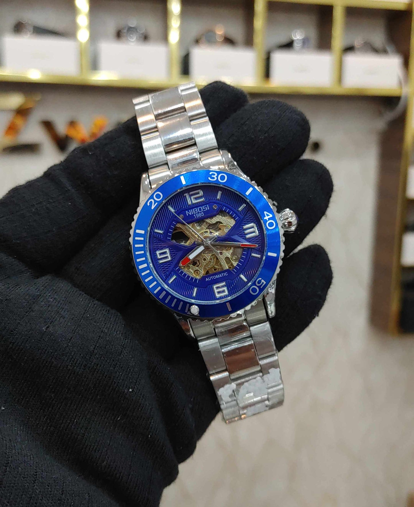 Nibosi Automatic Skeleton Watch For Men