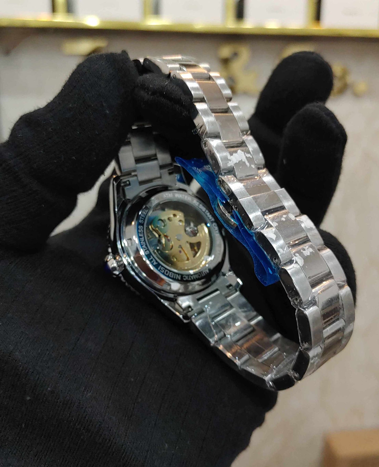 Nibosi Automatic Skeleton Watch For Men