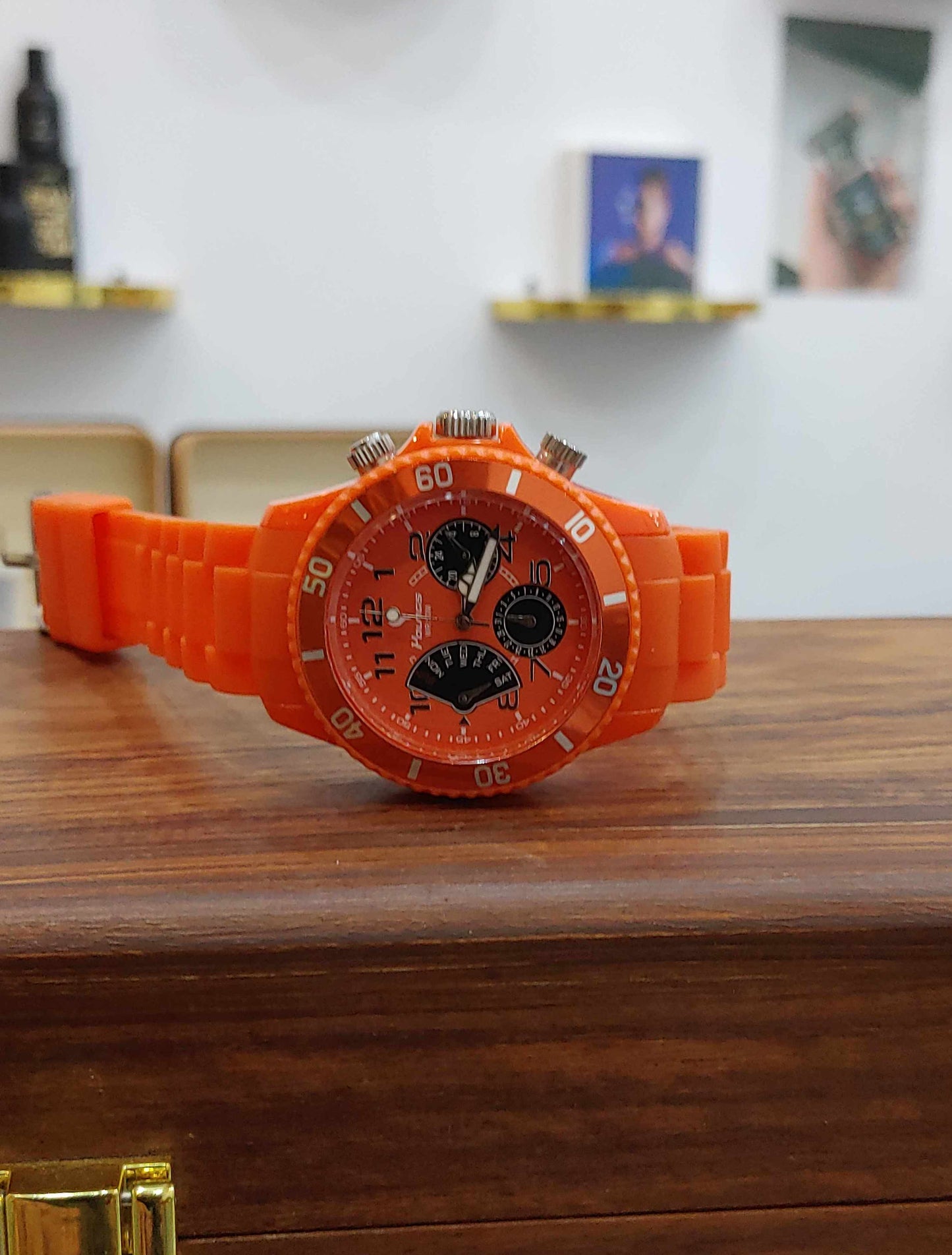 Youngs Orange Soft Rubber Strap Unisex Watch