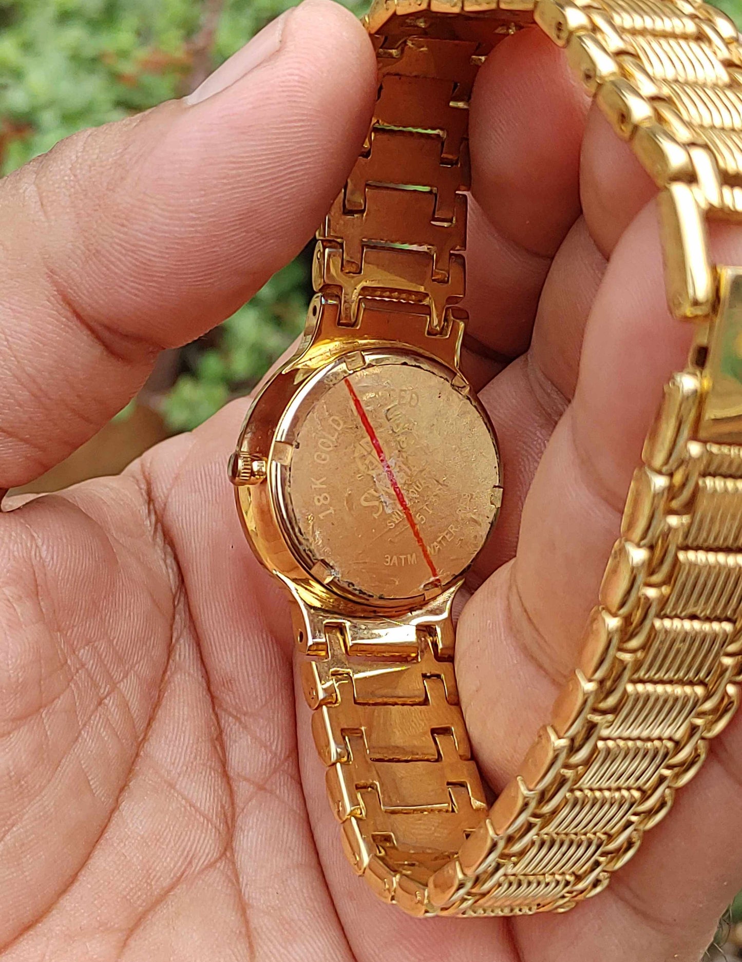 Swistar 18k Gold Plated 34mm Watch Unisex