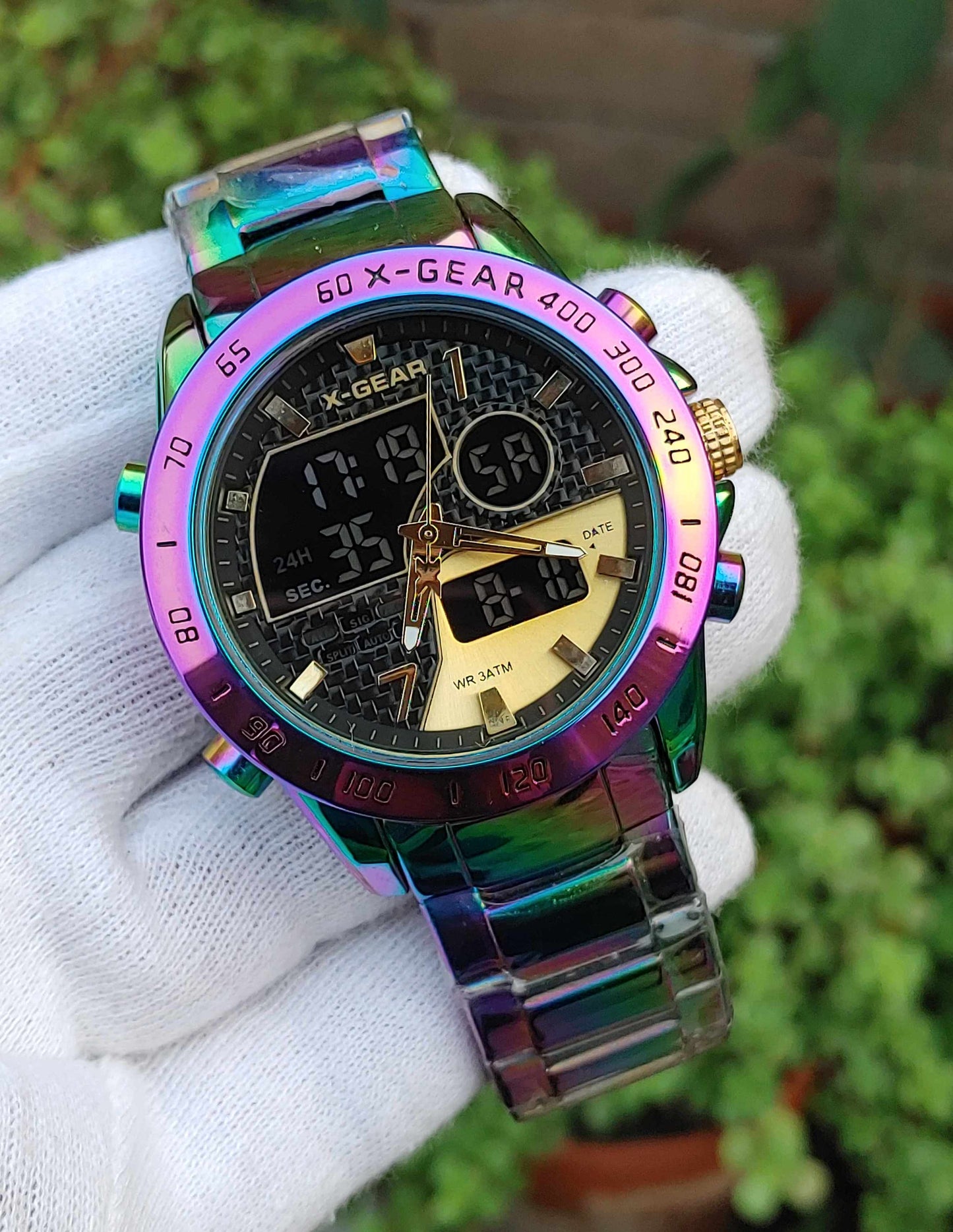 X Gear Rainbow Tone Watch Sports Watch Dual Time