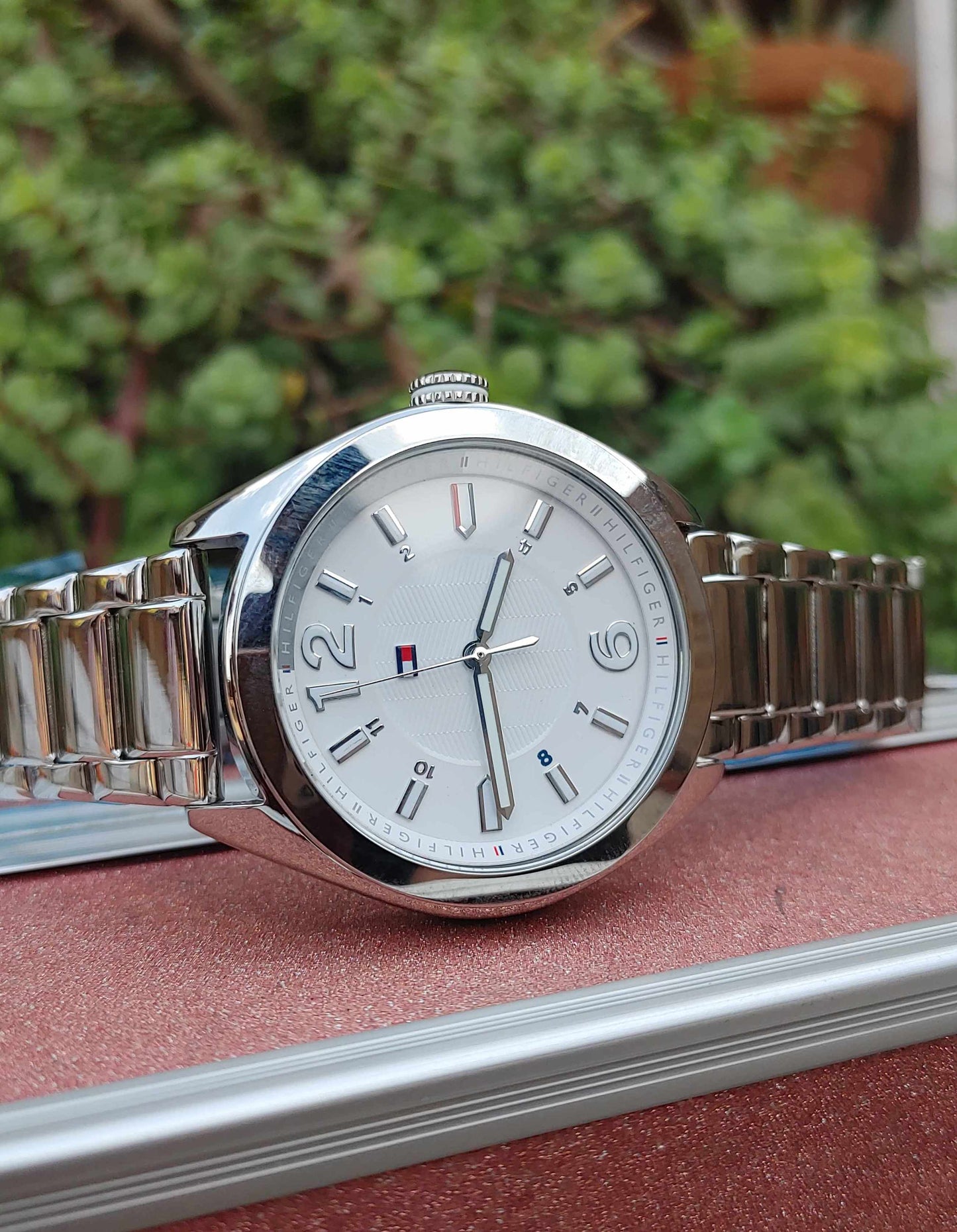 Tommy Hilfiger Stainless Steel Watch For women butterfly in lock Chain