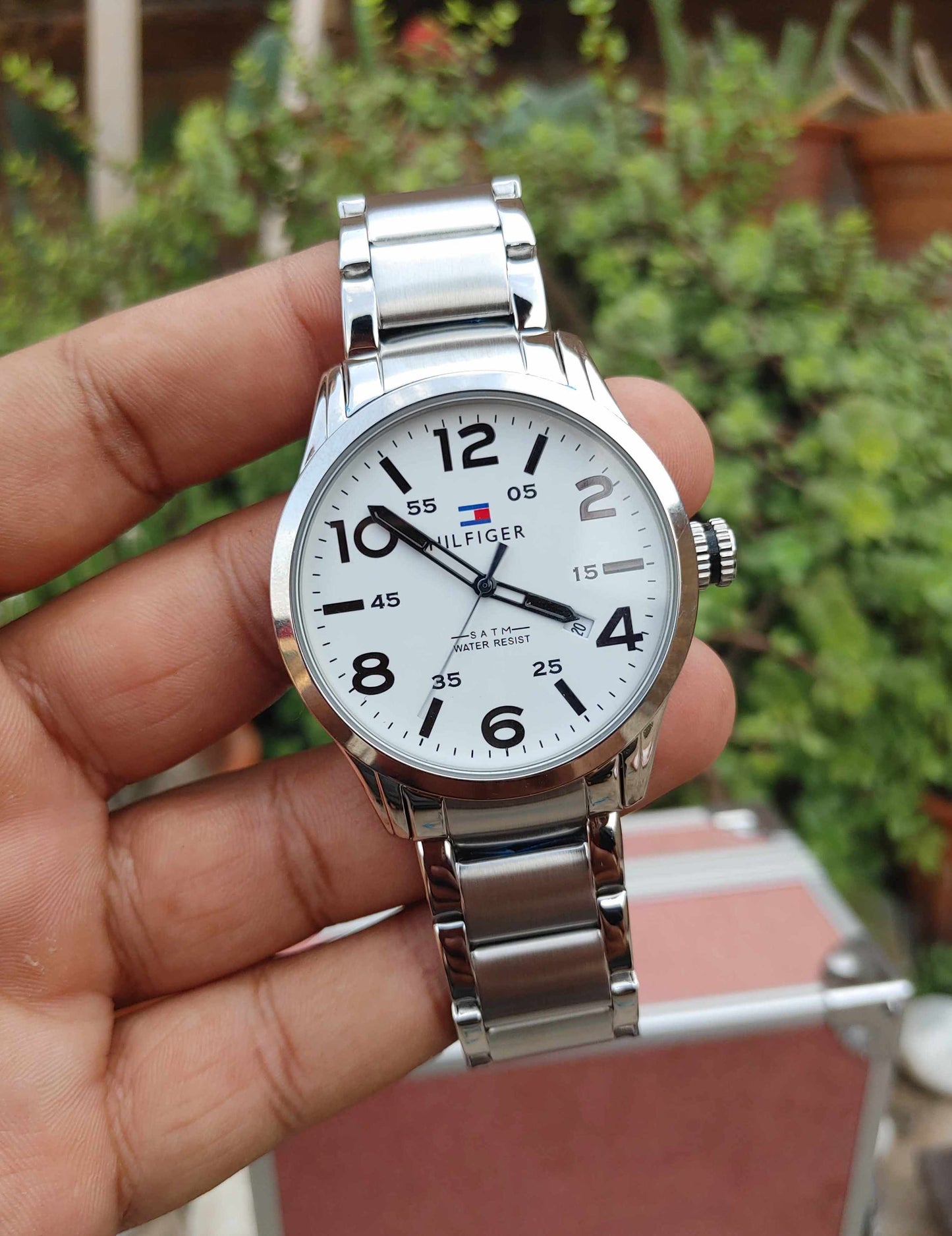 Tommy Hilfiger Classic Wrist Watch For Men Stainless Steel White Dial