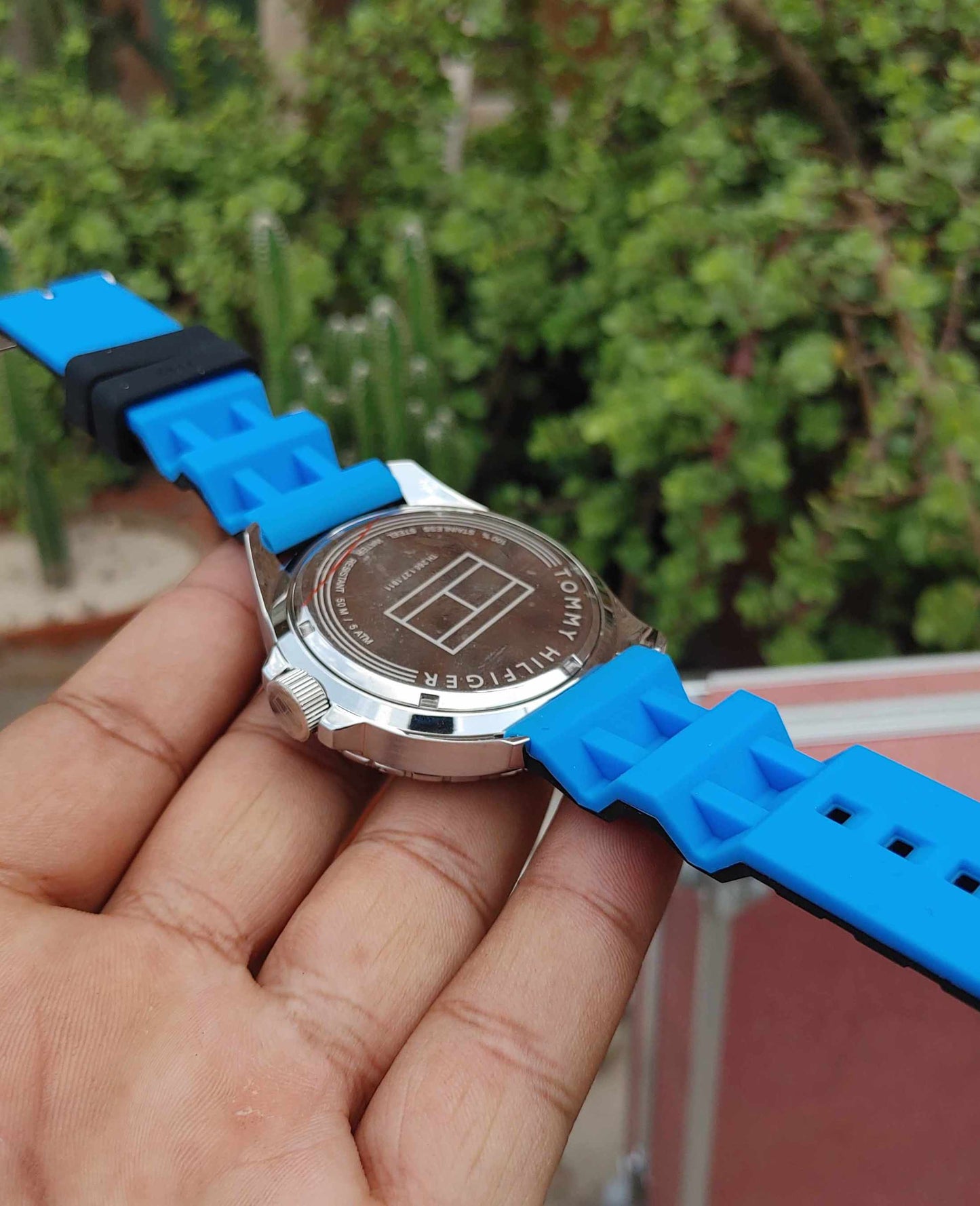 Tommy Hilfiger Premium Black Rubber Strap Sports Watch for Men