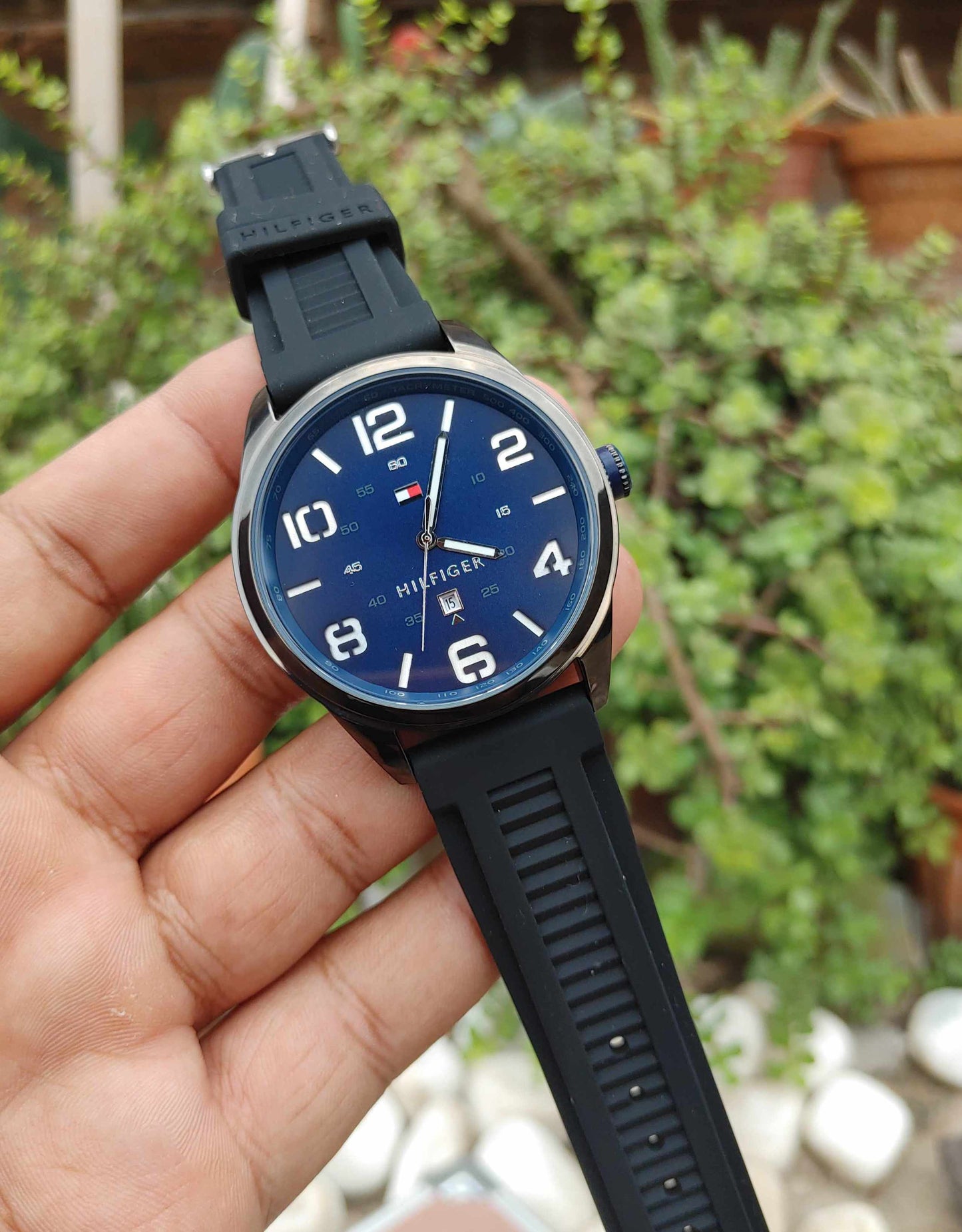 Tommy Hilfiger Rubber Strap Watch For Men