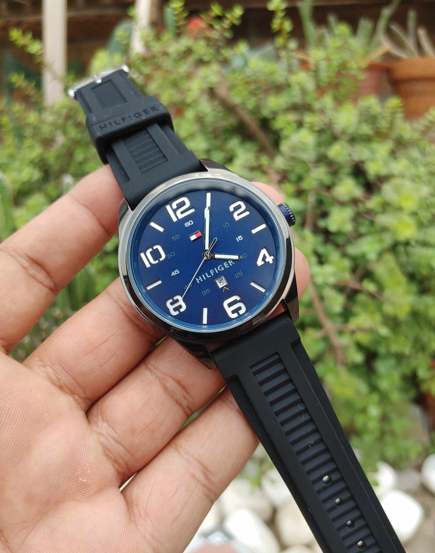 Tommy Hilfiger Rubber Strap Watch For Men