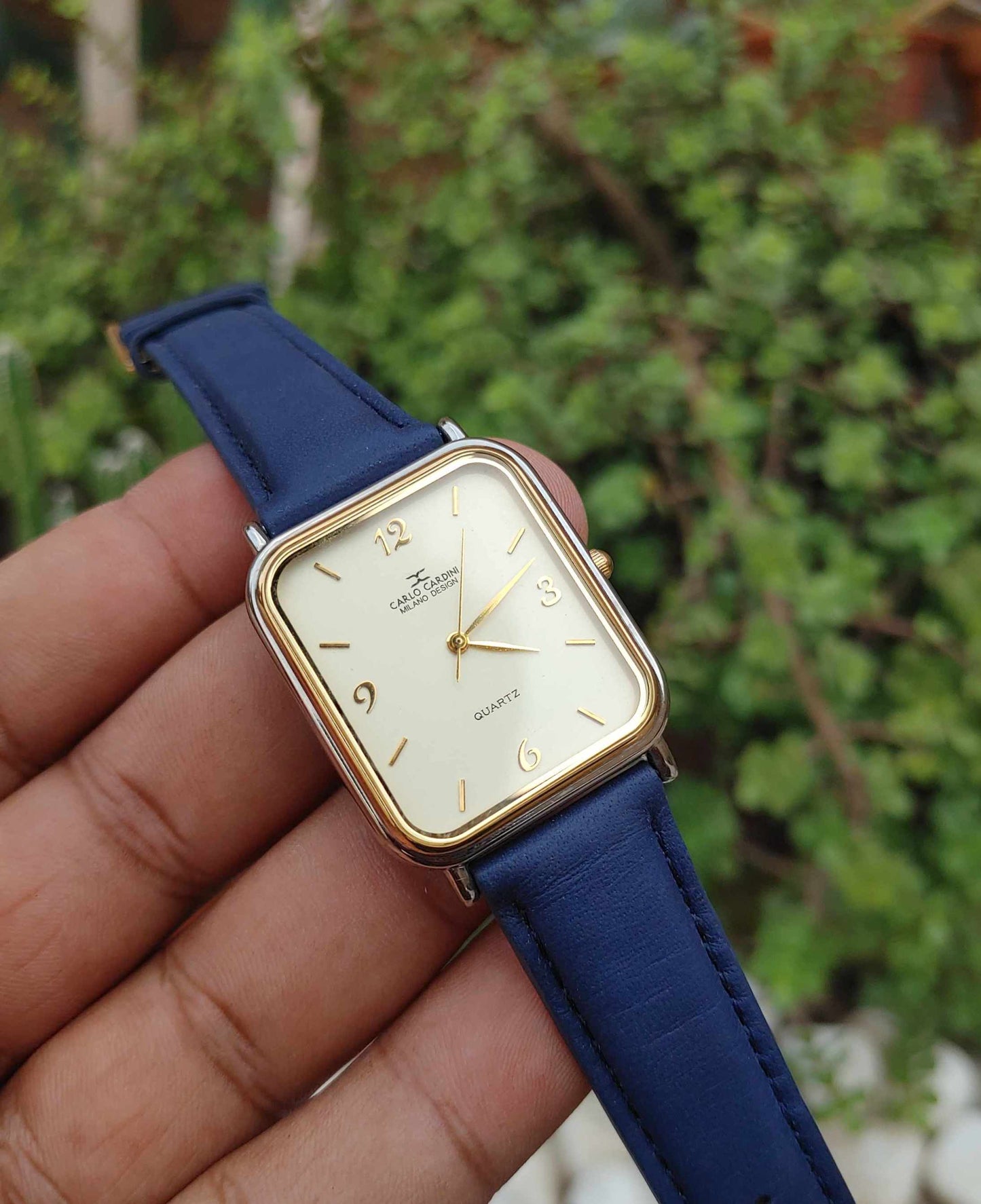 Carlo Cardino Vinage Tank Shape Quartz Watch For Men