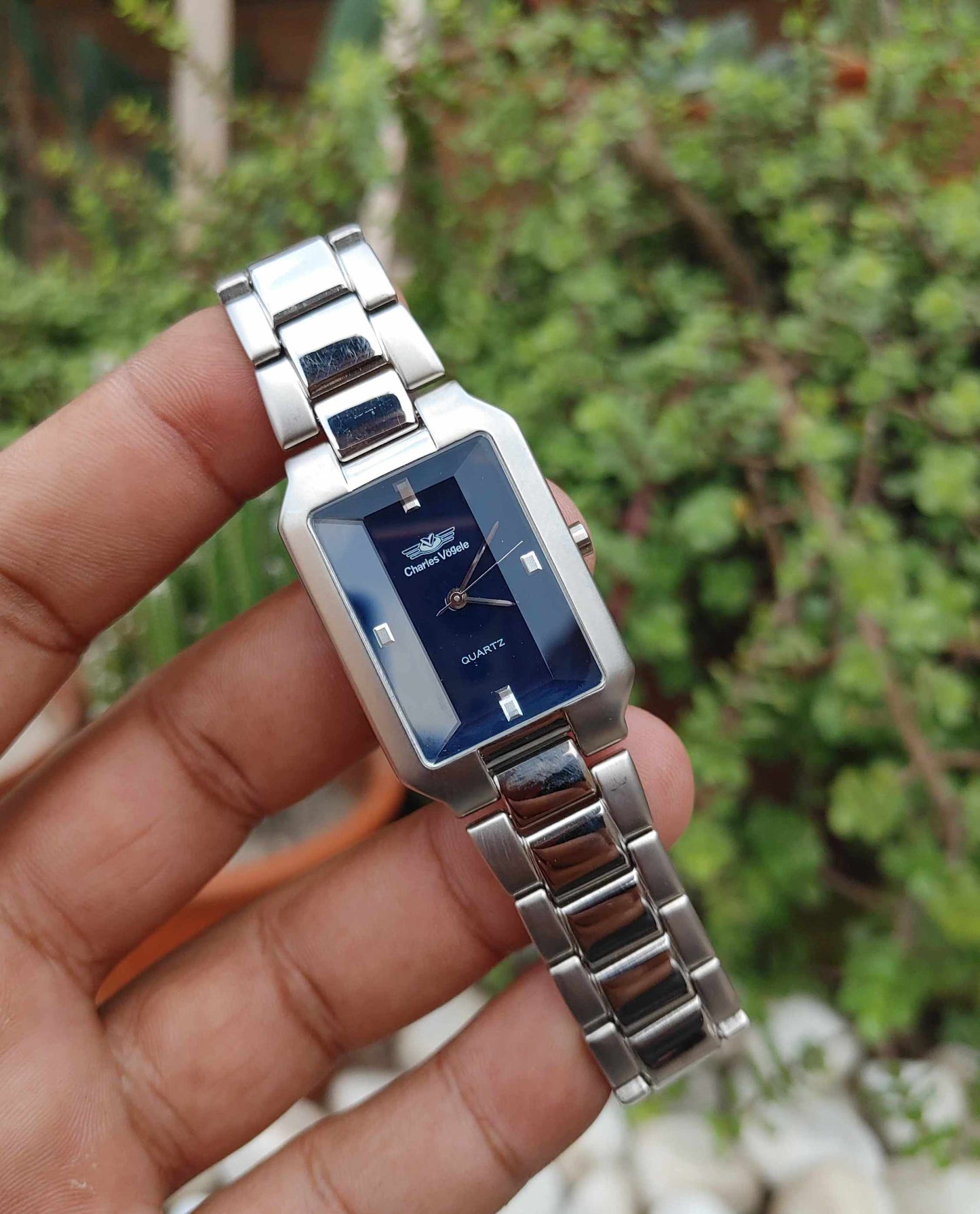 Charles Vogele Diamond Cut Glass Quartz Watch