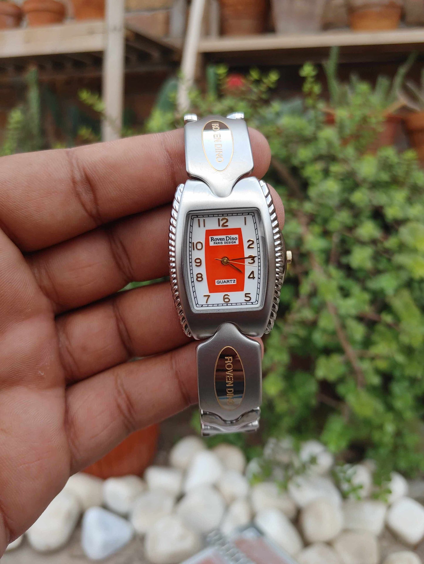 Roven Dino Orange Dial Watch For Men