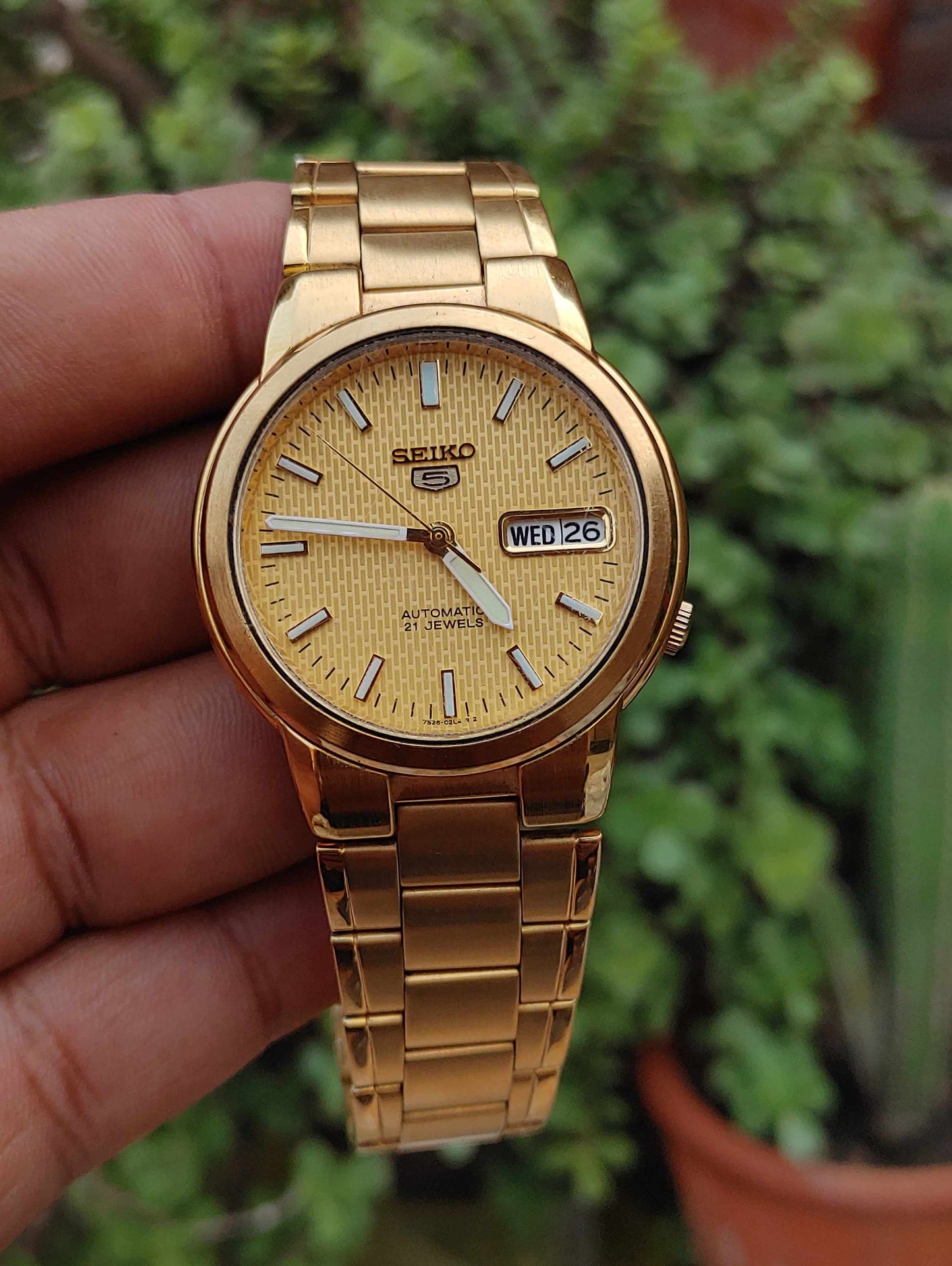 Seiko Golden automatic 21 Jewels Stainless Steel.Wrist Watch For Men