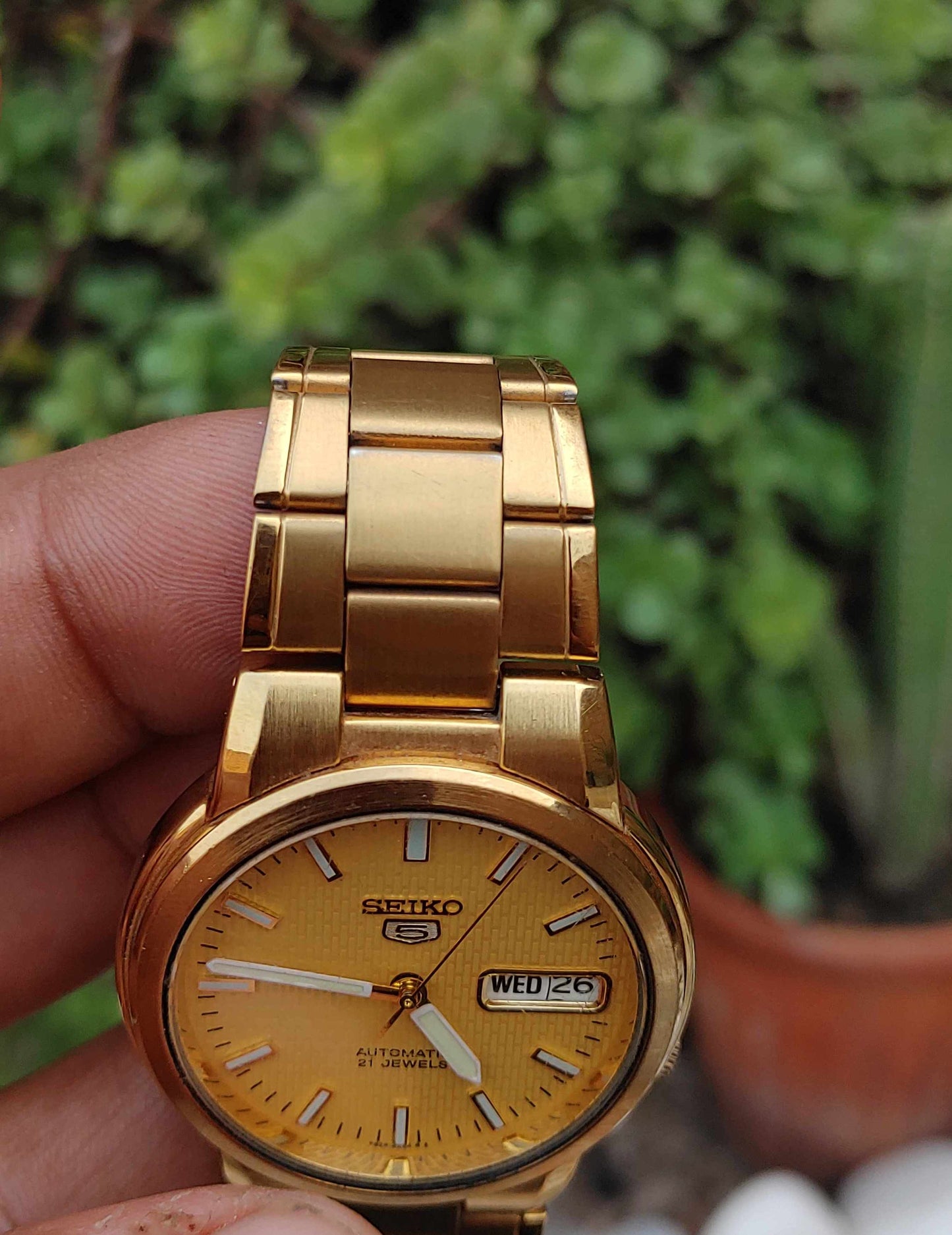 Seiko Golden automatic 21 Jewels Stainless Steel.Wrist Watch For Men