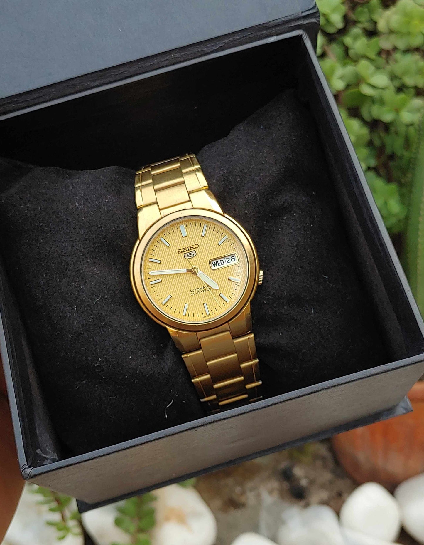 Seiko Golden automatic 21 Jewels Stainless Steel.Wrist Watch For Men