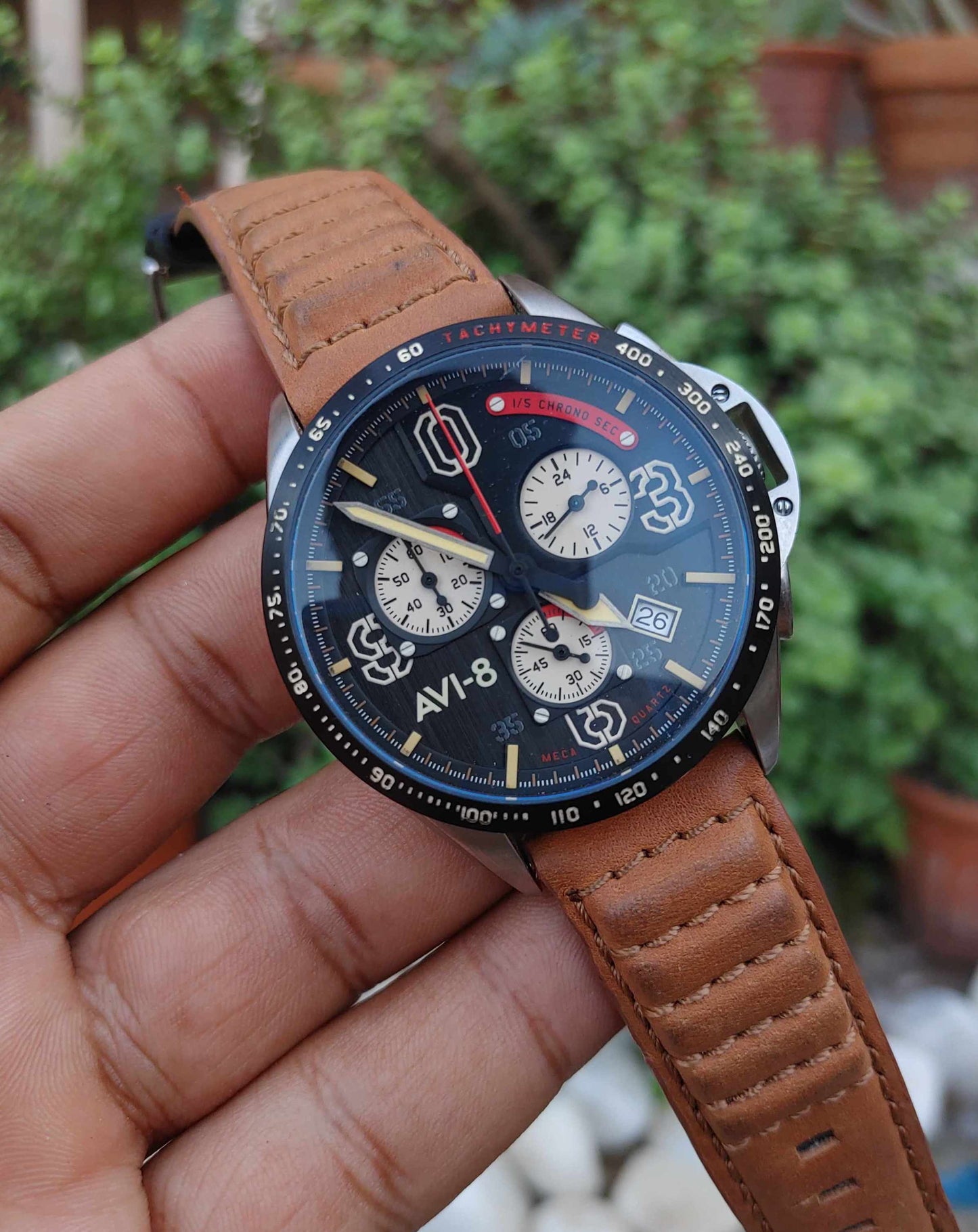 Avi-8 Aviation Edition Pilots Watch For Men in Leather Strap