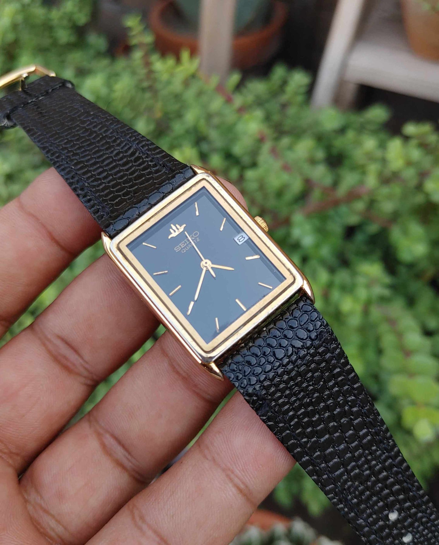 Seiko 34mm Vintage Tank Watch Unisex