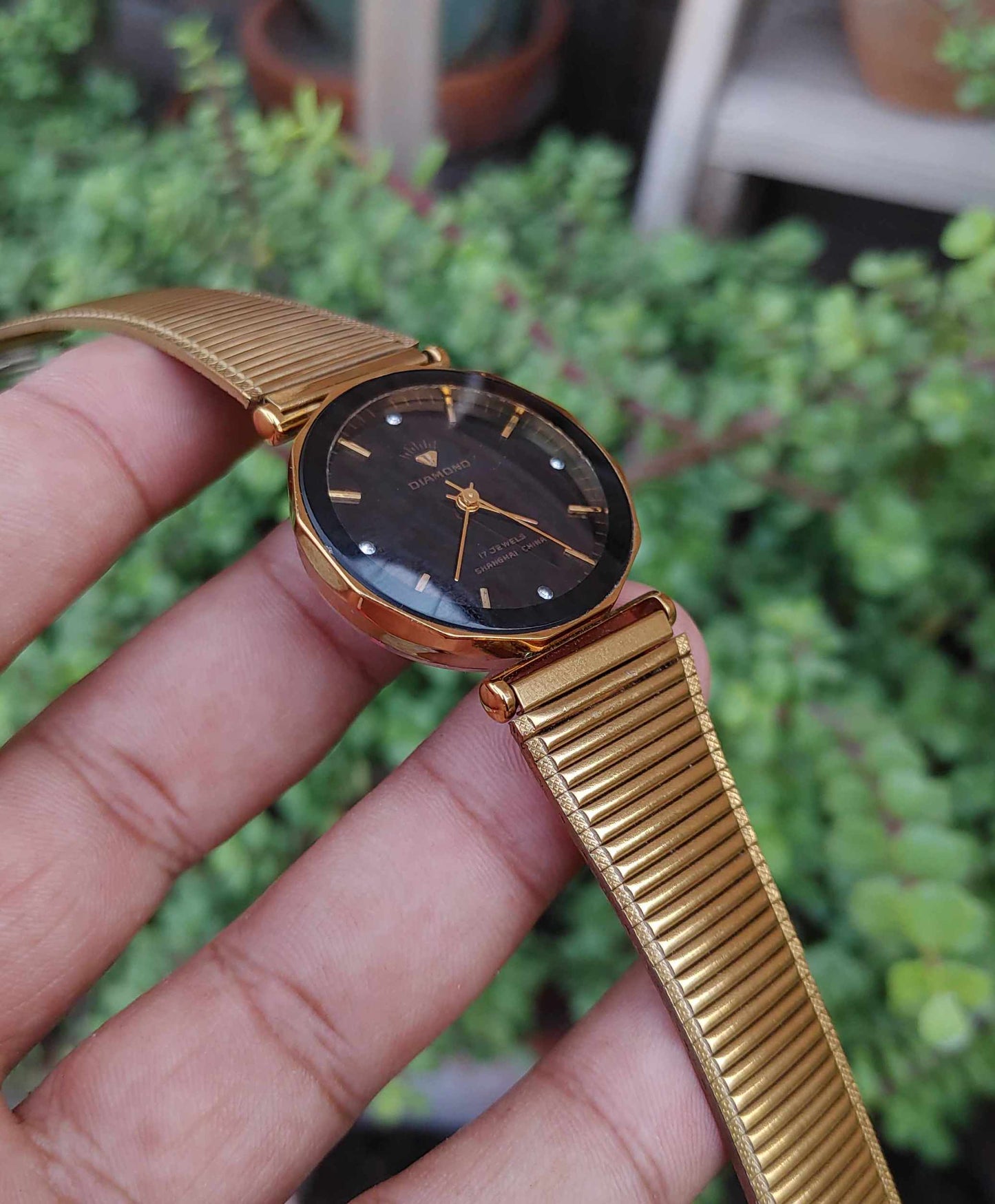 Diamond Shingai Hand Winding Watch For Men Vintage 90s