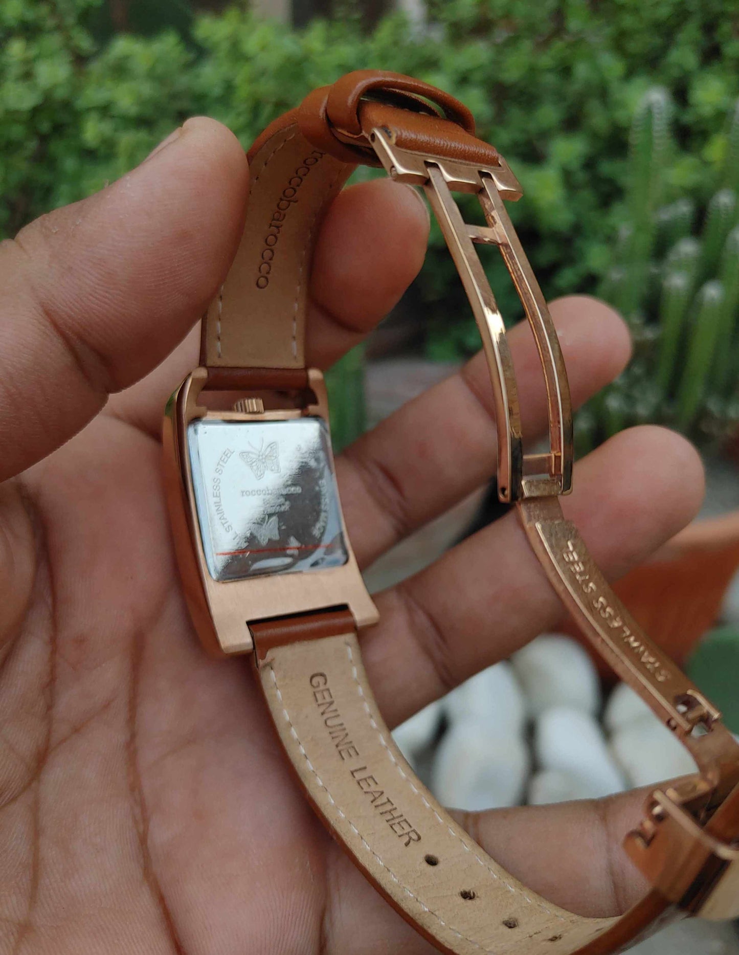 Rocco Borocco Watch Rose Gold Leather Strap