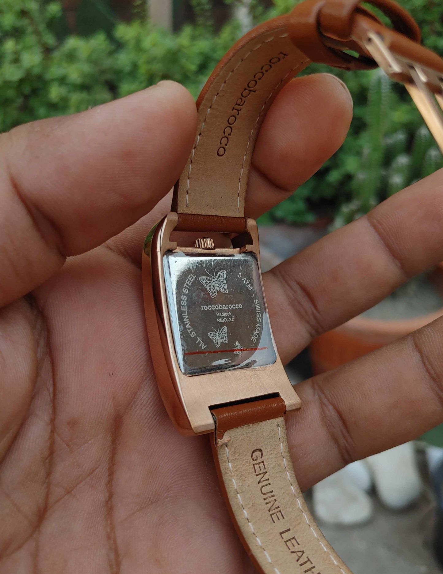 Rocco Borocco Watch Rose Gold Leather Strap