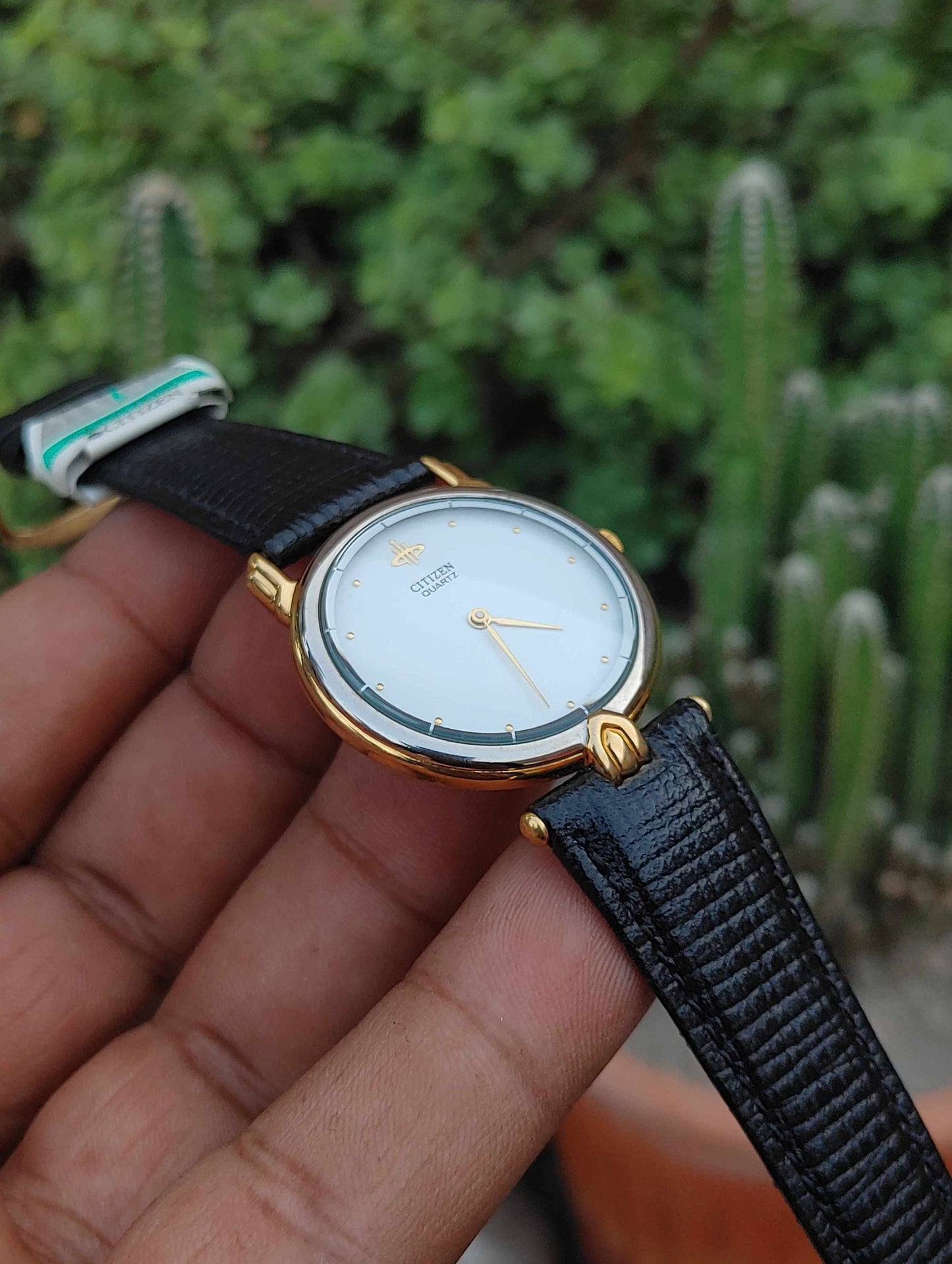 Citizen Vintage Leather Strap 35mm Wrist Watch for Men