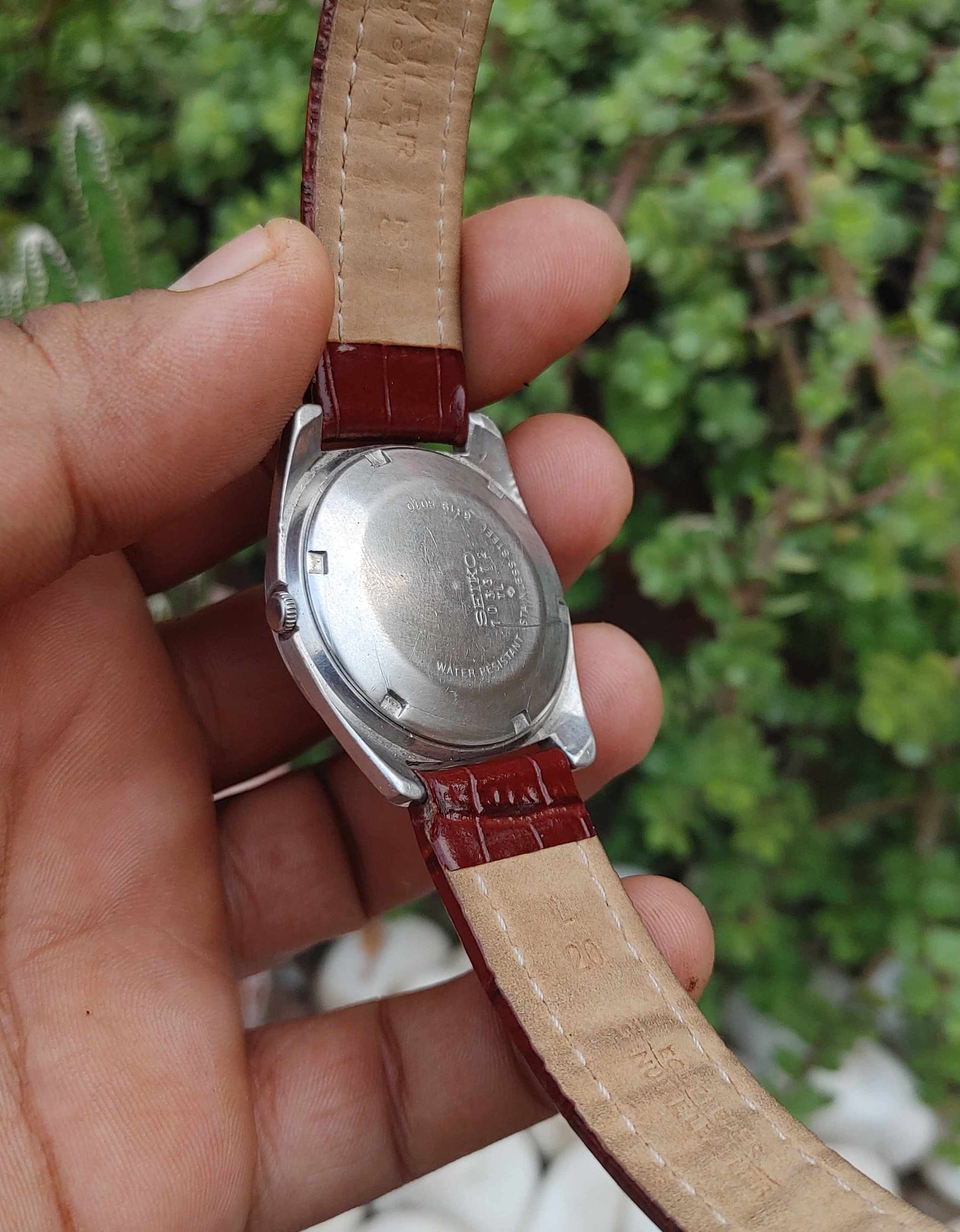 Lever By Seiko Vintage 70s Wrist Watch Leather Strap