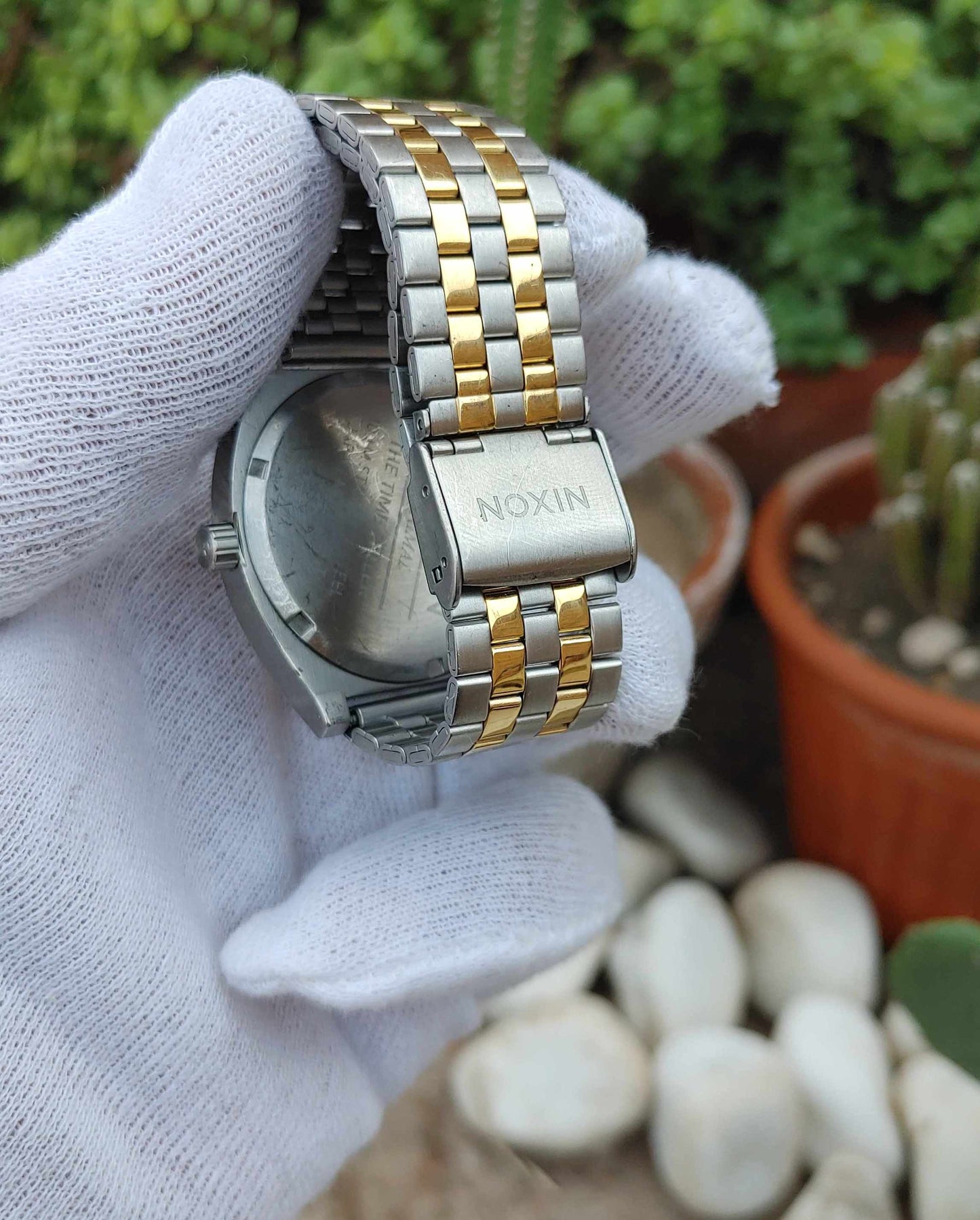 Nixon Two Tone Wrist Watch For Men