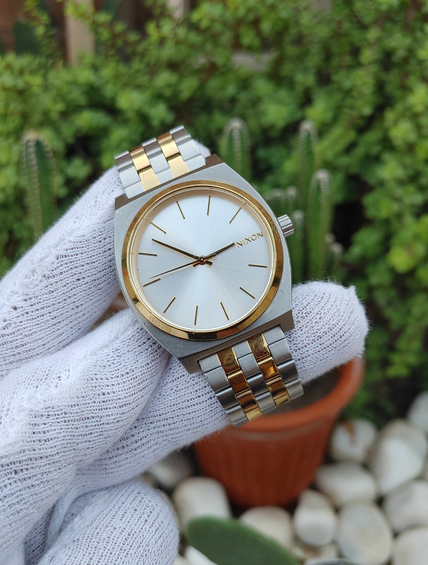 Nixon Two Tone Wrist Watch For Men