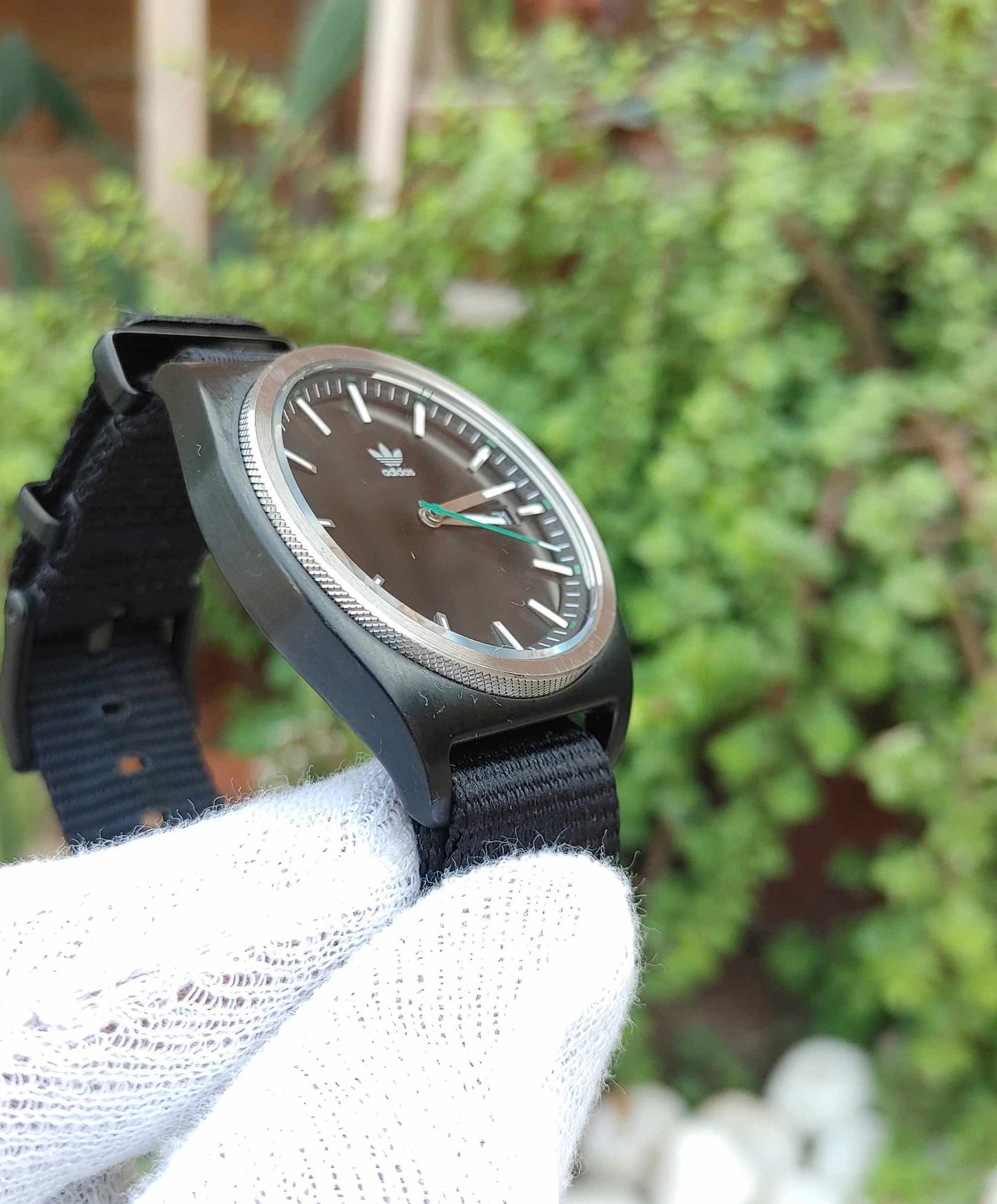 Adidas Black Sports Watch with Nato Strap For Men