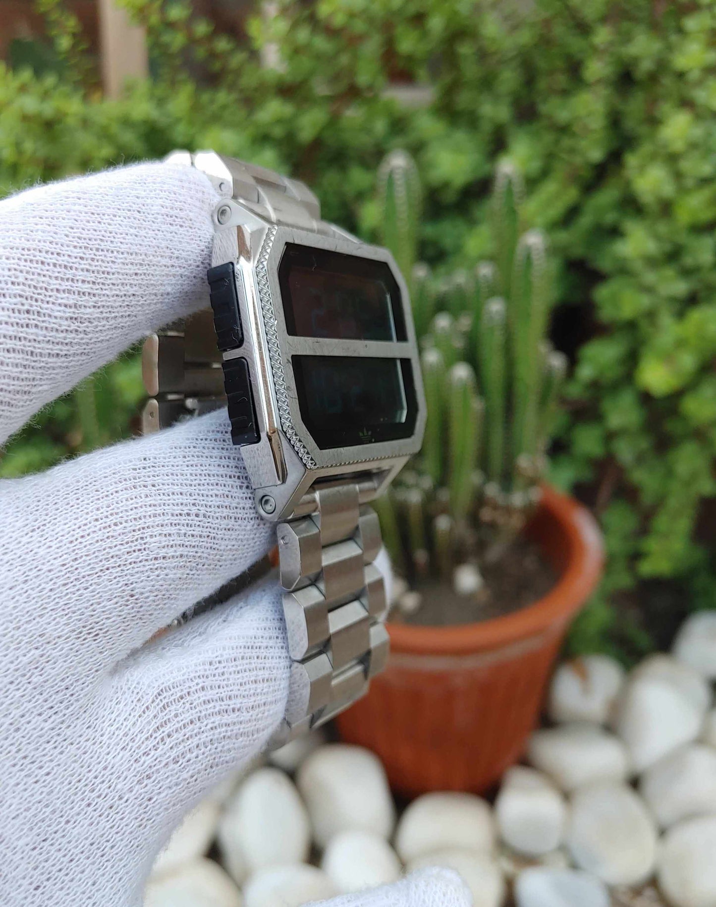 Adidas Digital Stainless Steel Wrist Watch For Men Multifunctional