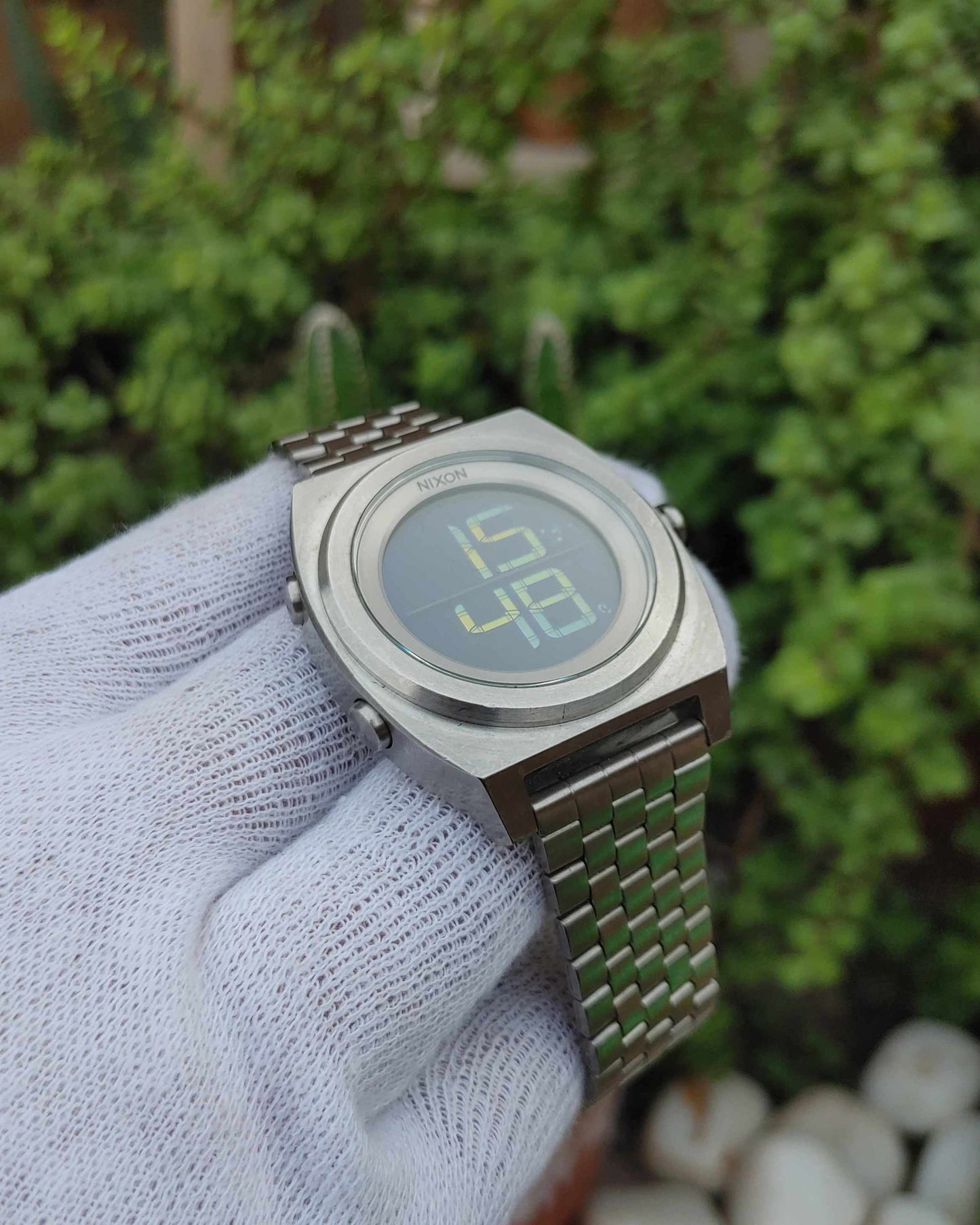 Nixon Digital Stainless Steel Watch For Men in Classic Numbers Multifunctional