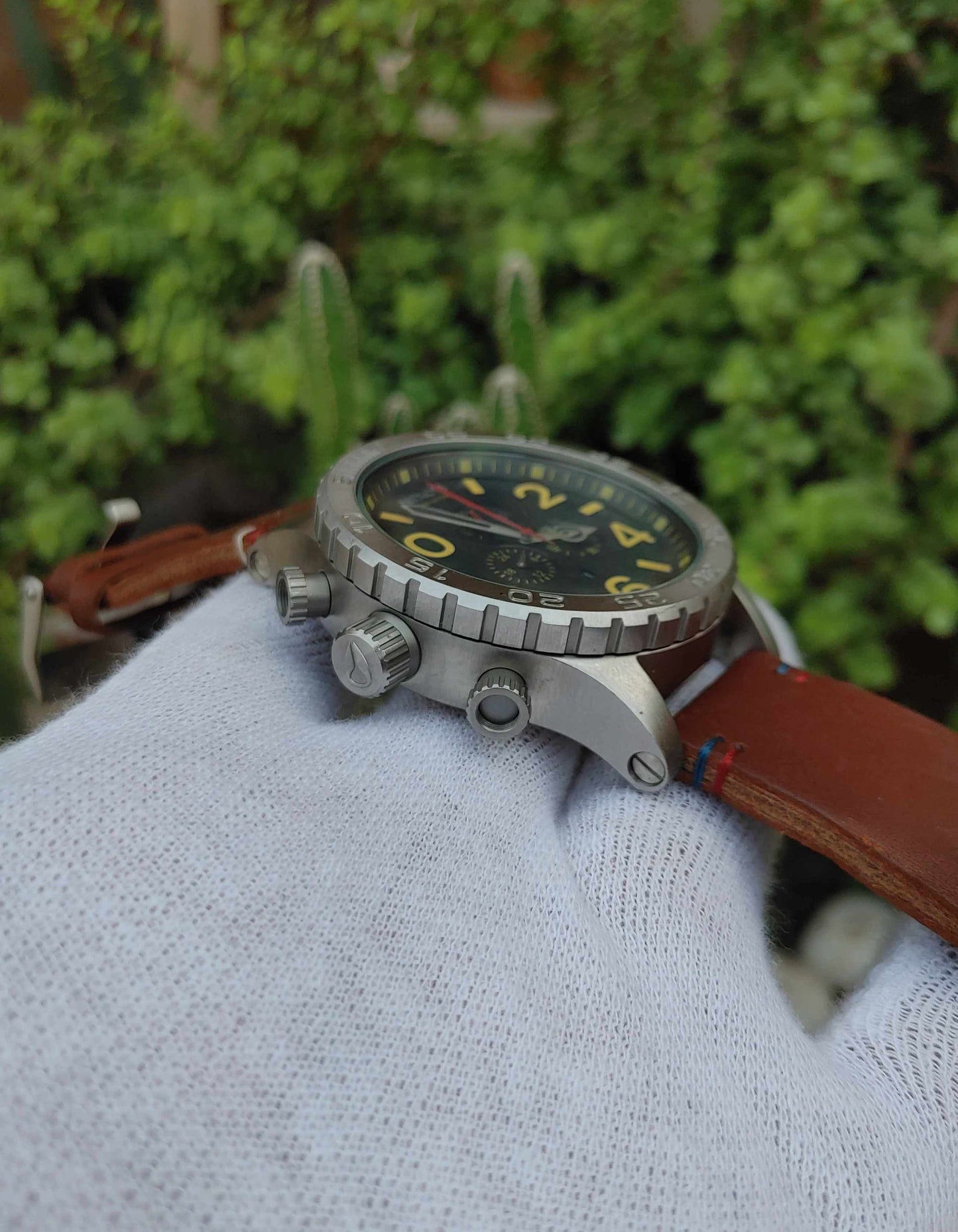 Nixon Brown USA leather Strap Watch For Men