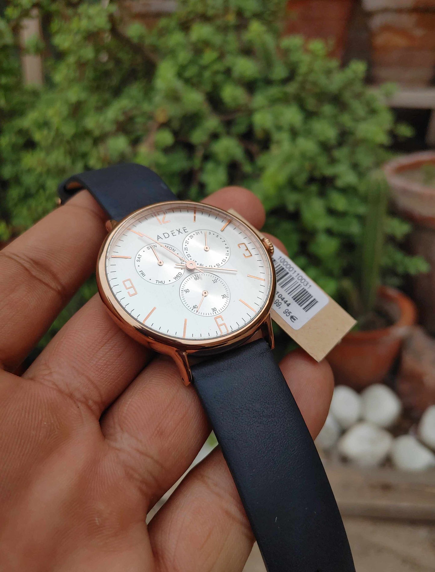 Adexe Beautiful Rose Gold Case Chornograph Wrist Watch For Men