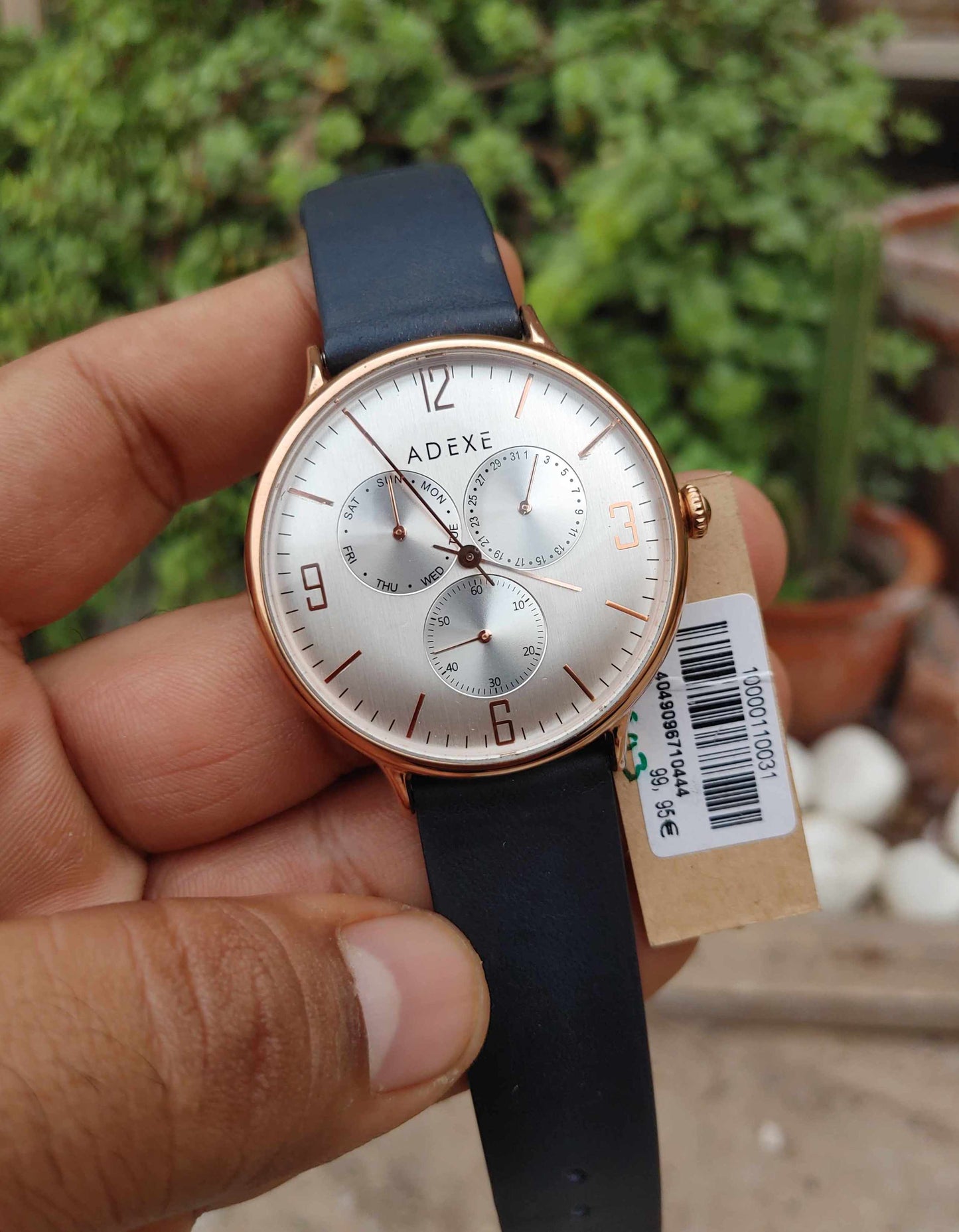 Adexe Beautiful Rose Gold Case Chornograph Wrist Watch For Men