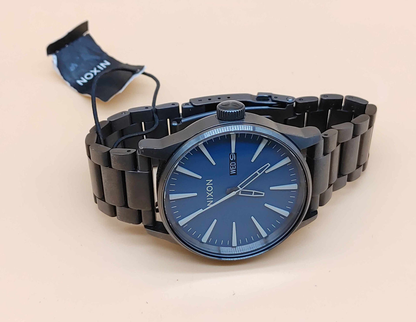 Nixon Blue Dial Stainless-steel 100% Authentic Wrist Watch For Men