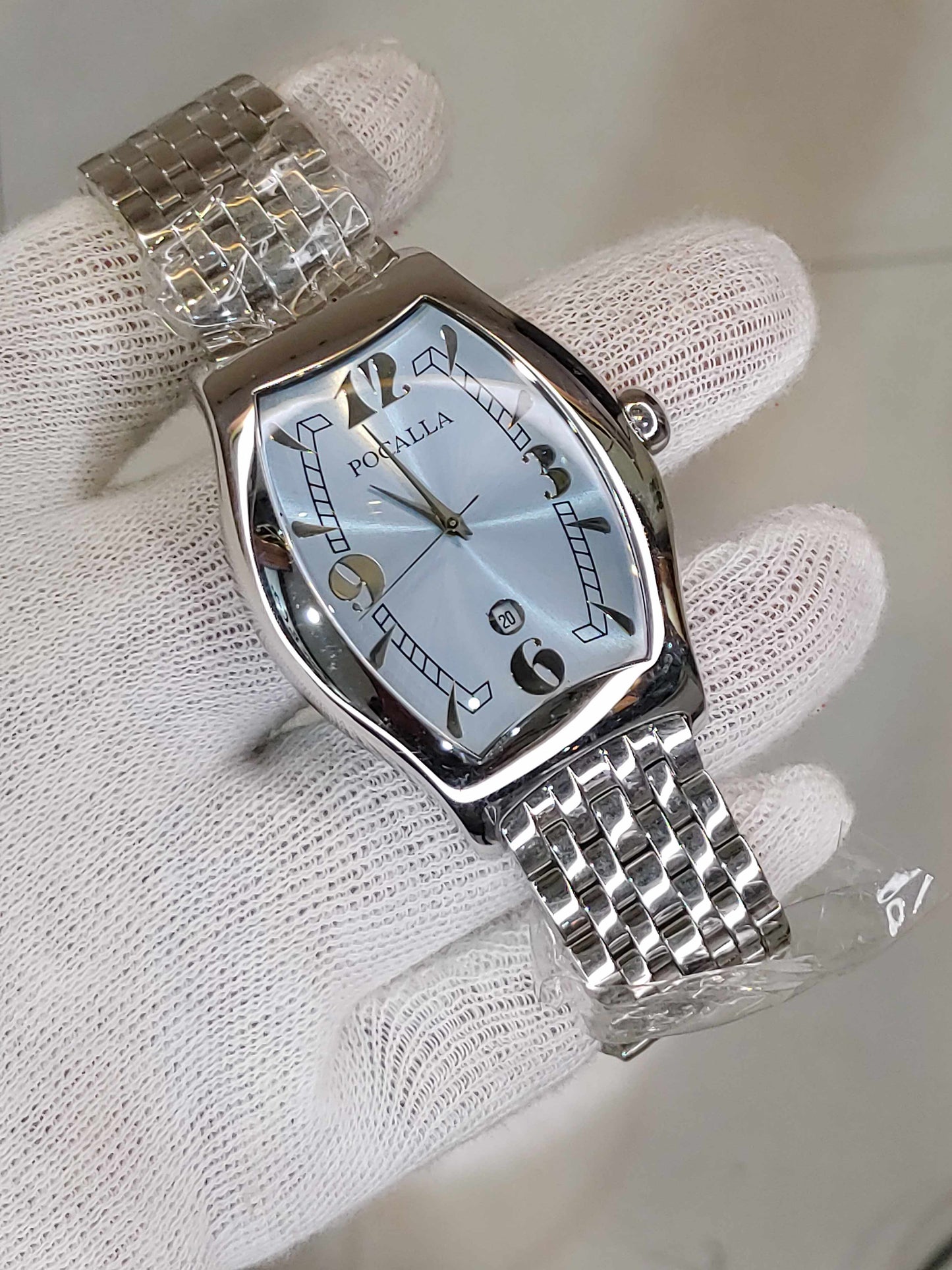 Pocalla 42mm Stainless-steel Wrist watch in Sea Blue Dial For Men