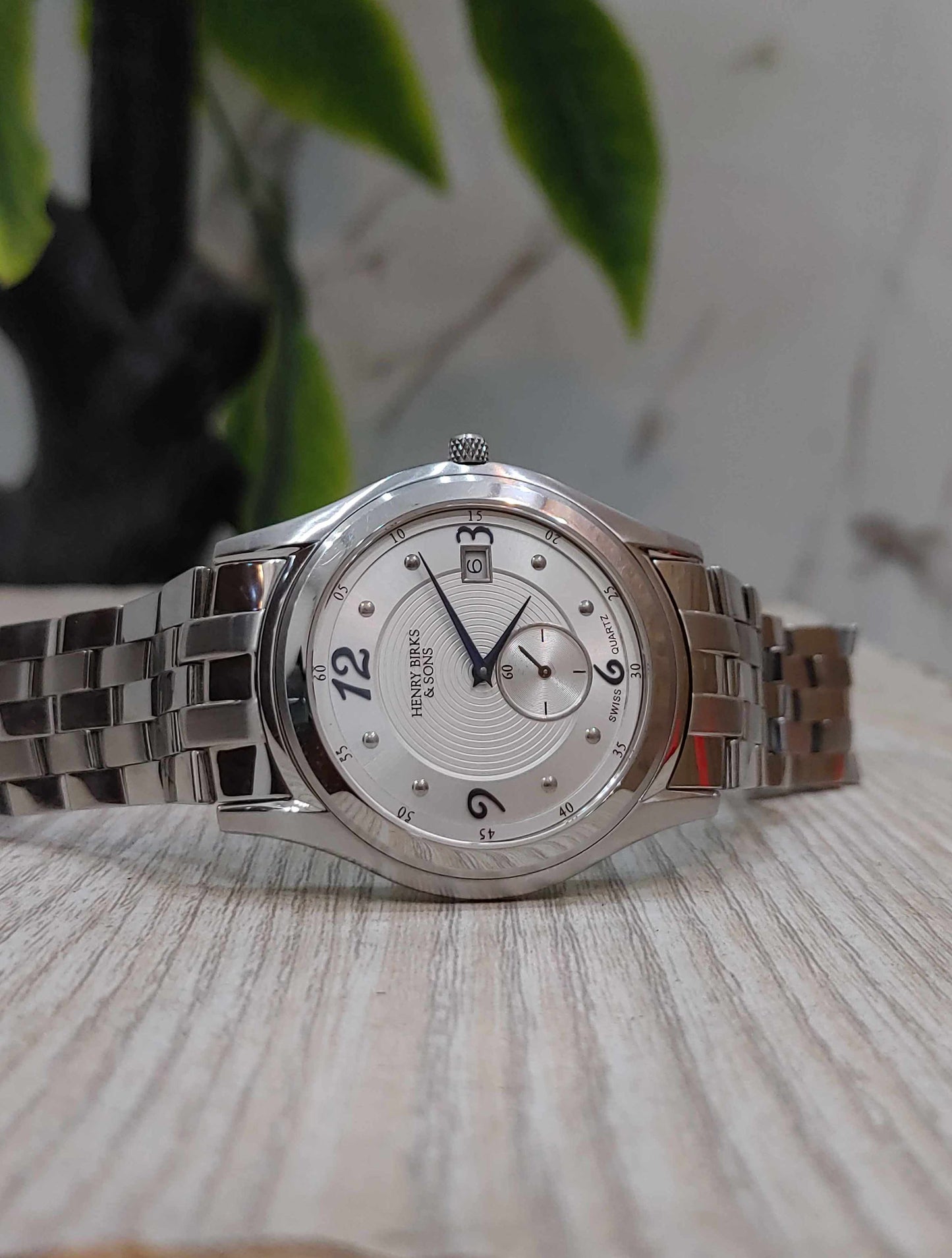 Henry Birks and Sons Down Second Indication Stainless-steel Watch For Men