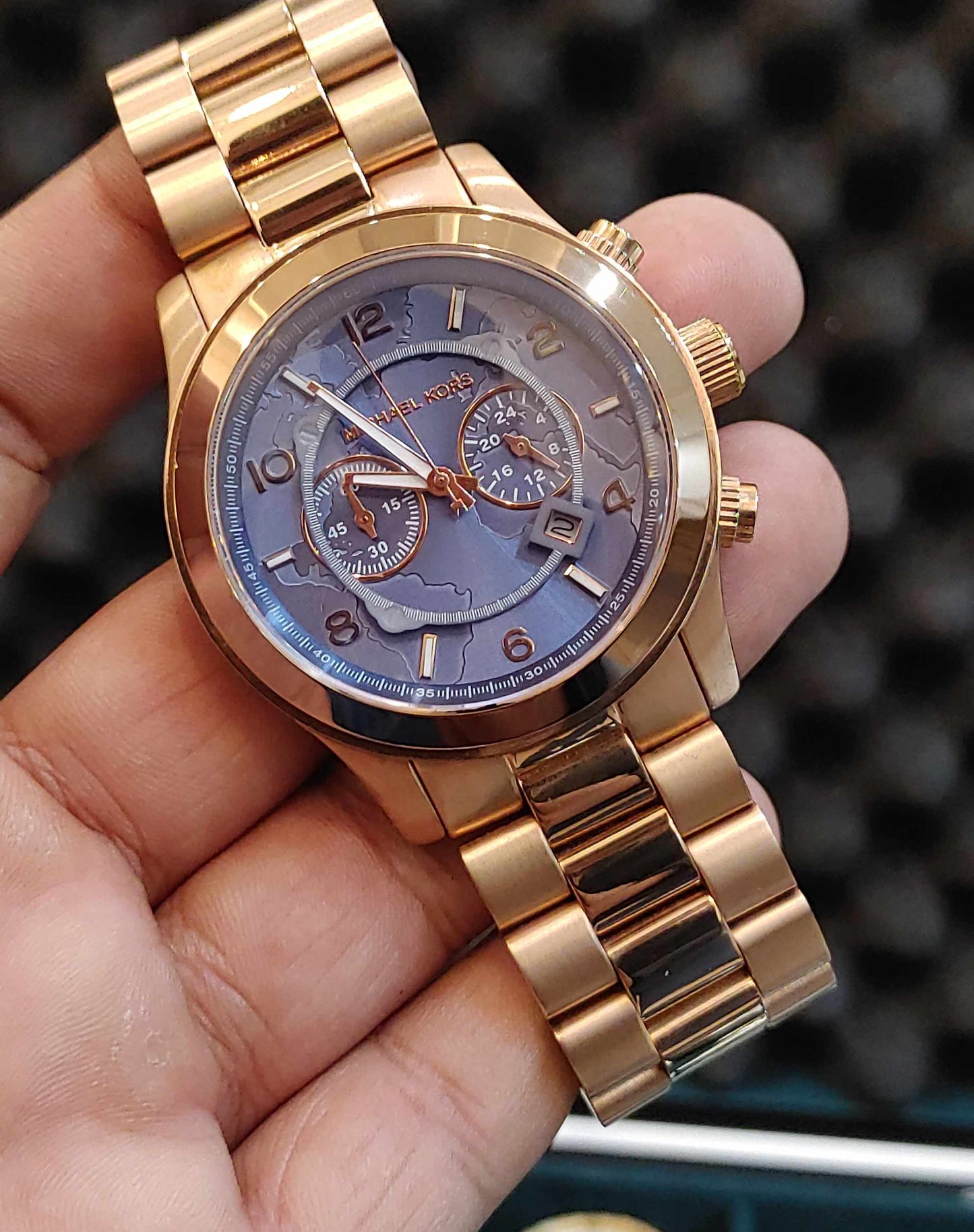 Michael Kors Rose Gold Watch For Men Men Chornograph