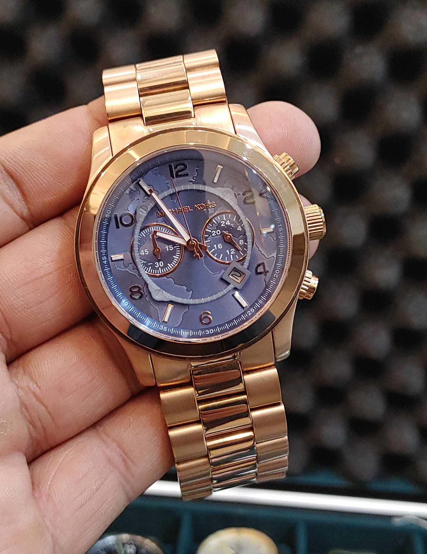 Michael Kors Rose Gold Watch For Men Men Chornograph