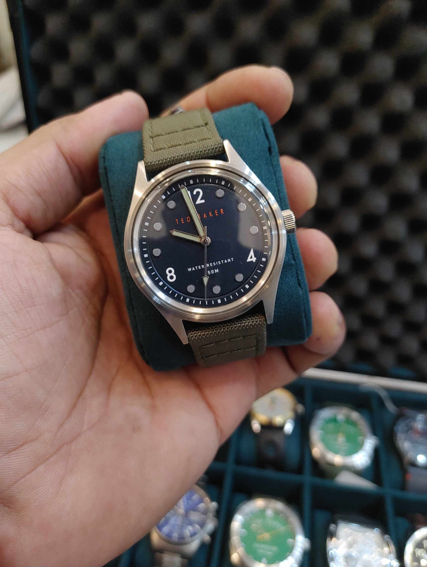 Tedd Baker Military Strap Watch For Men Quartz Movement Stainless-steel Case