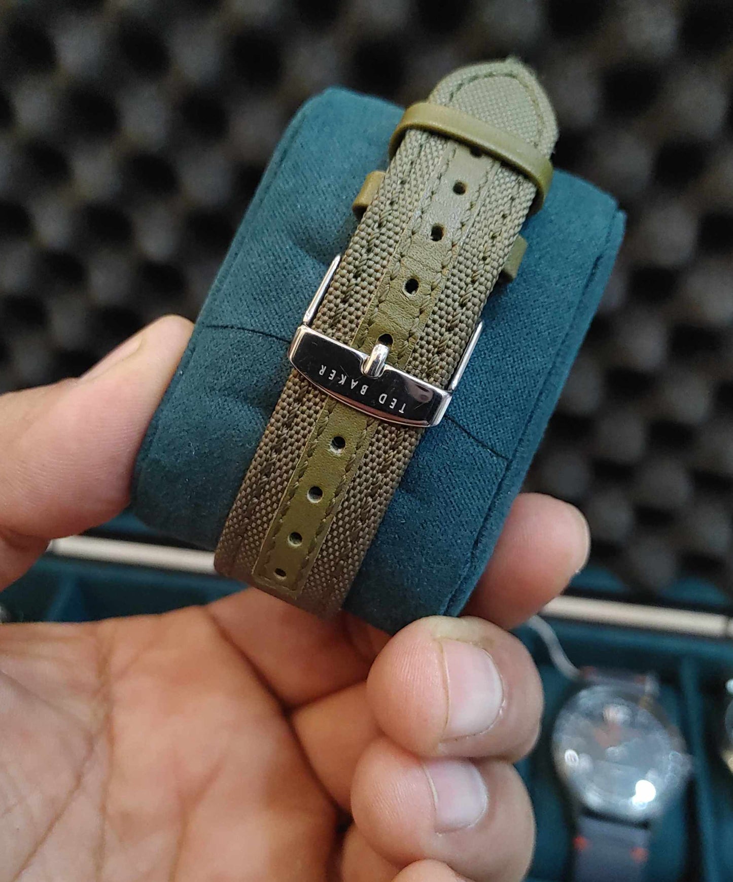 Tedd Baker Military Strap Watch For Men Quartz Movement Stainless-steel Case