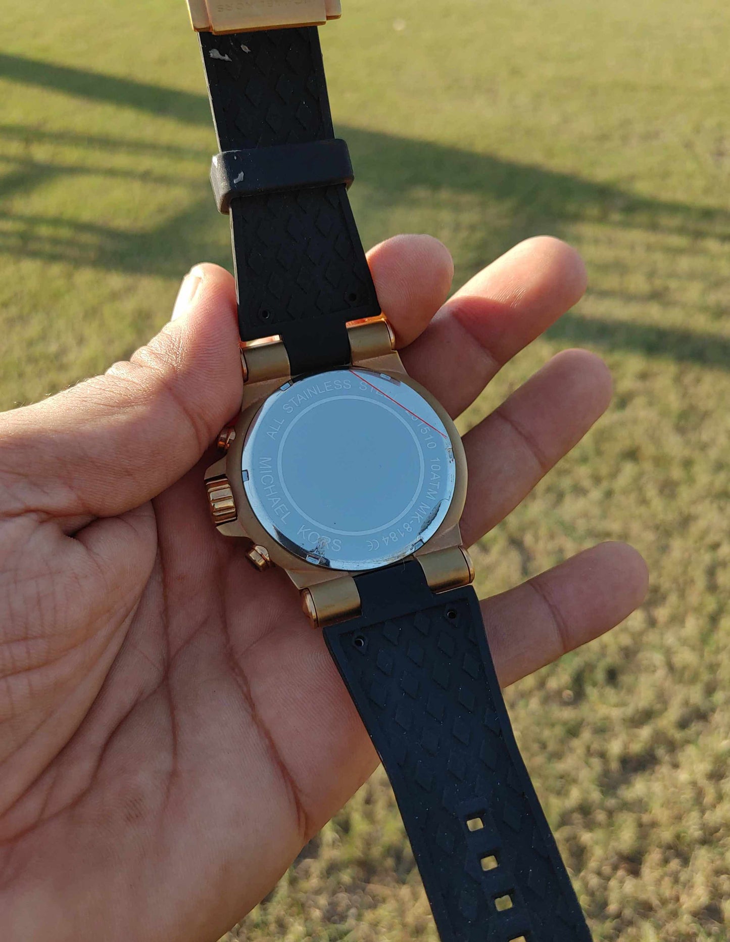 Mk Michael Kors Gold Dial 42mm Choronograph Wrist Watch For Men