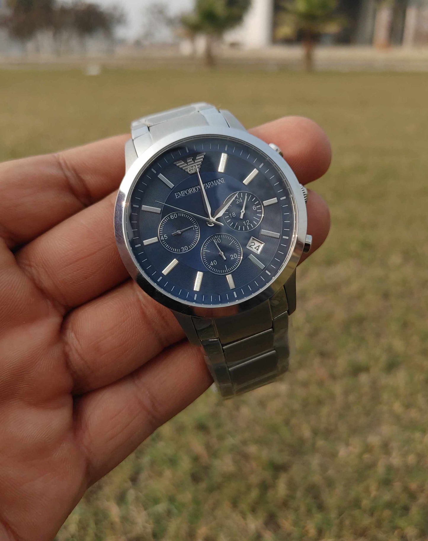 Emporio Armani Chornograph Stainless Steel Wrist Watch for Men