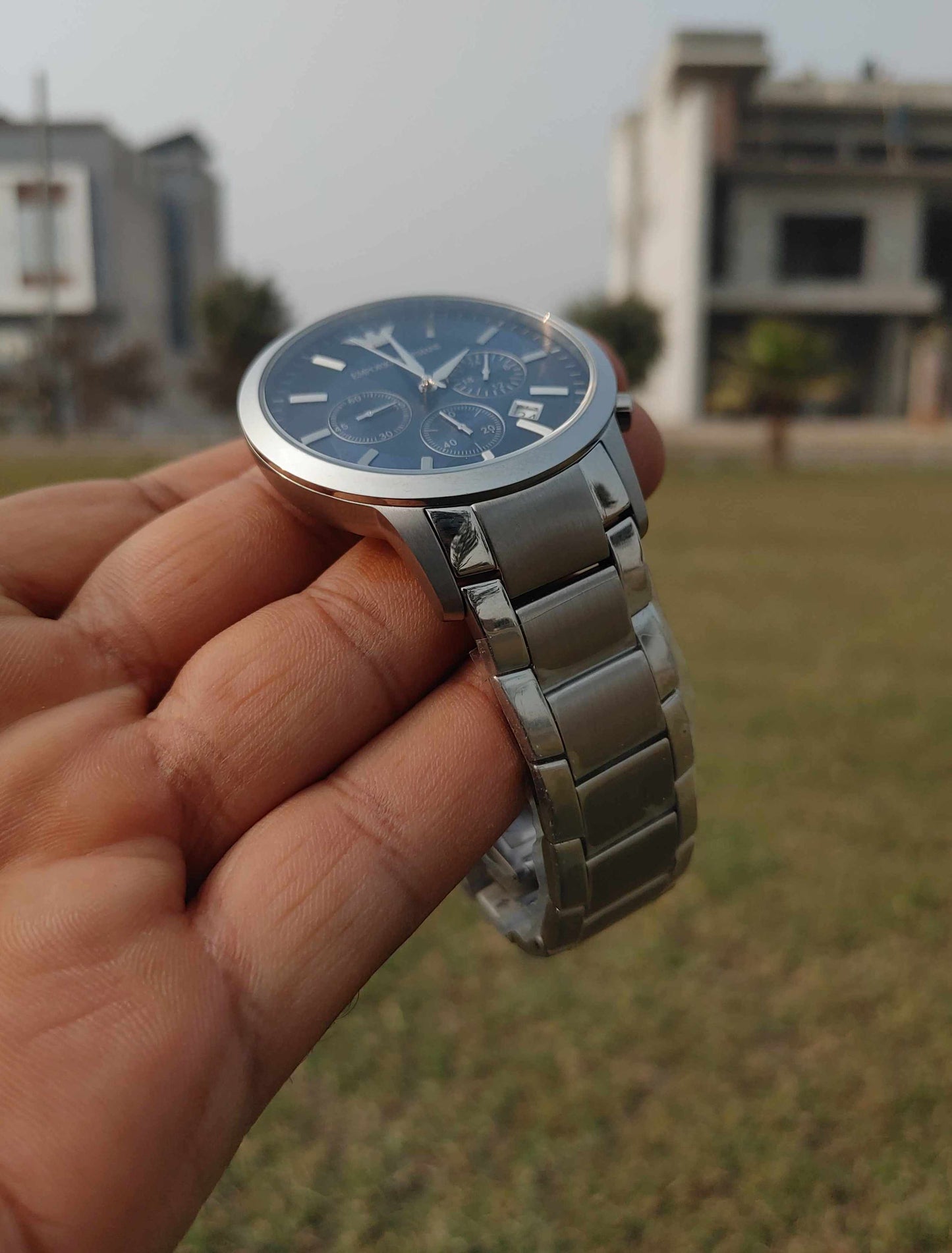 Emporio Armani Chornograph Stainless Steel Wrist Watch for Men