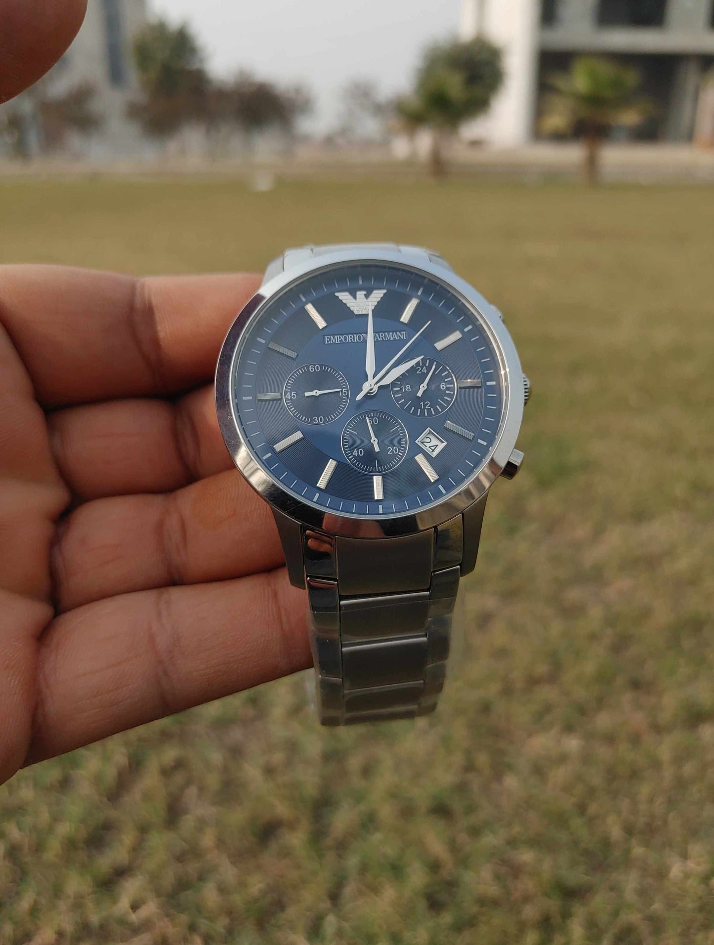 Emporio Armani Chornograph Stainless Steel Wrist Watch for Men